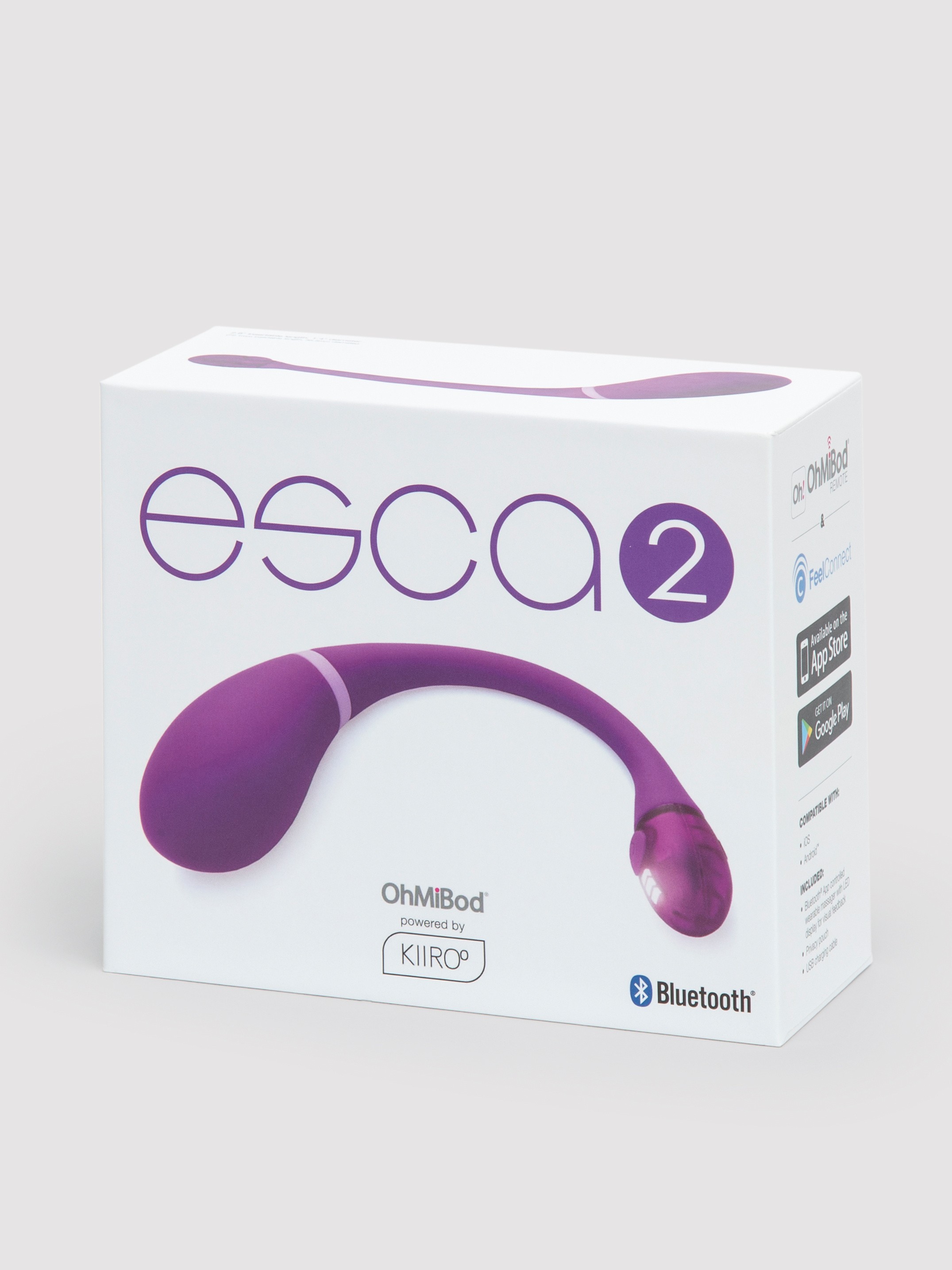 OhMiBod Esca 2 App Controlled Rechargeable Wearable Love Egg Vibrator, Purple, hi-res