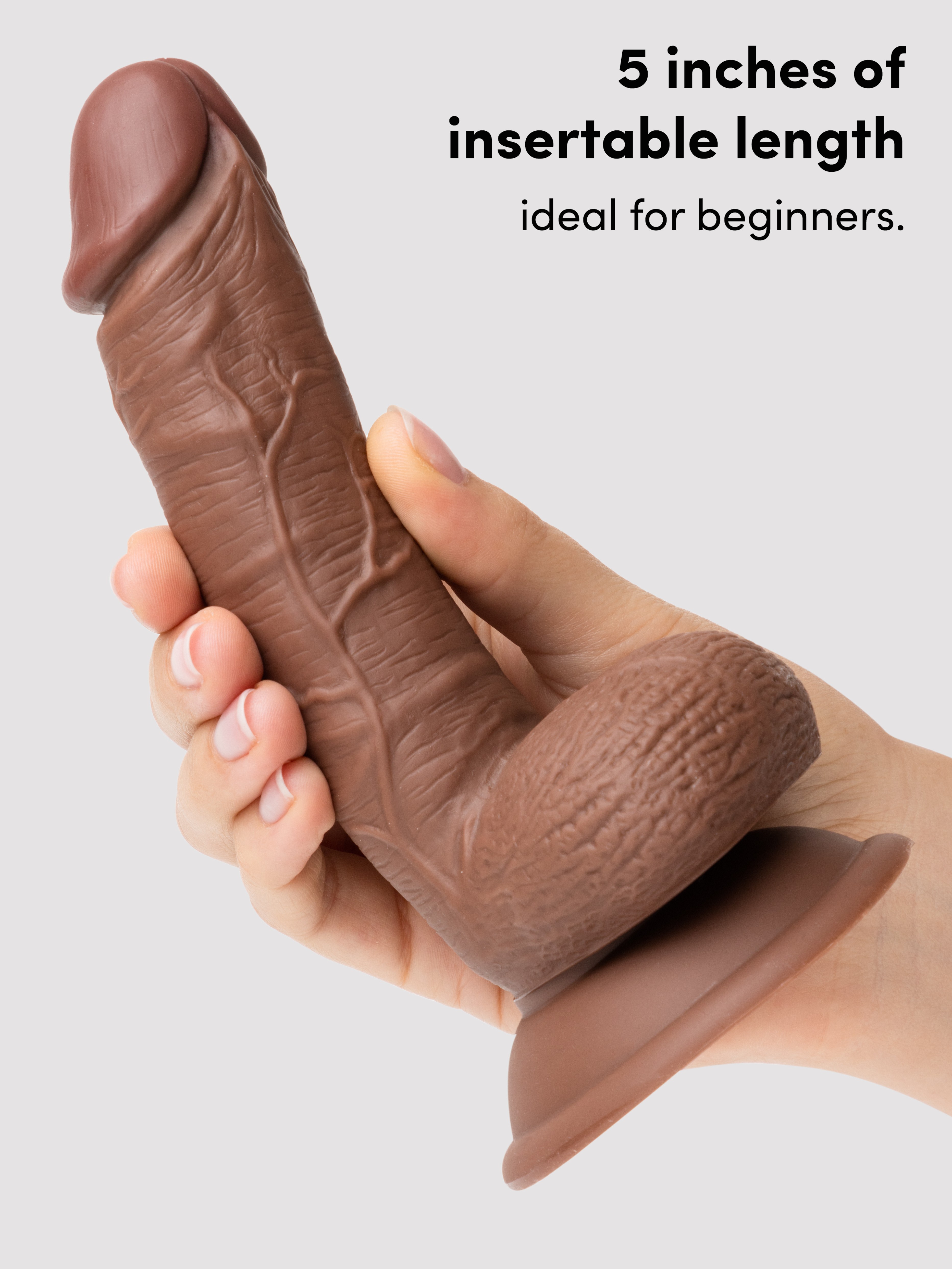 Lifelike Lover Classic Realistic Dildo 6 Inch, Flesh Brown, hi-res