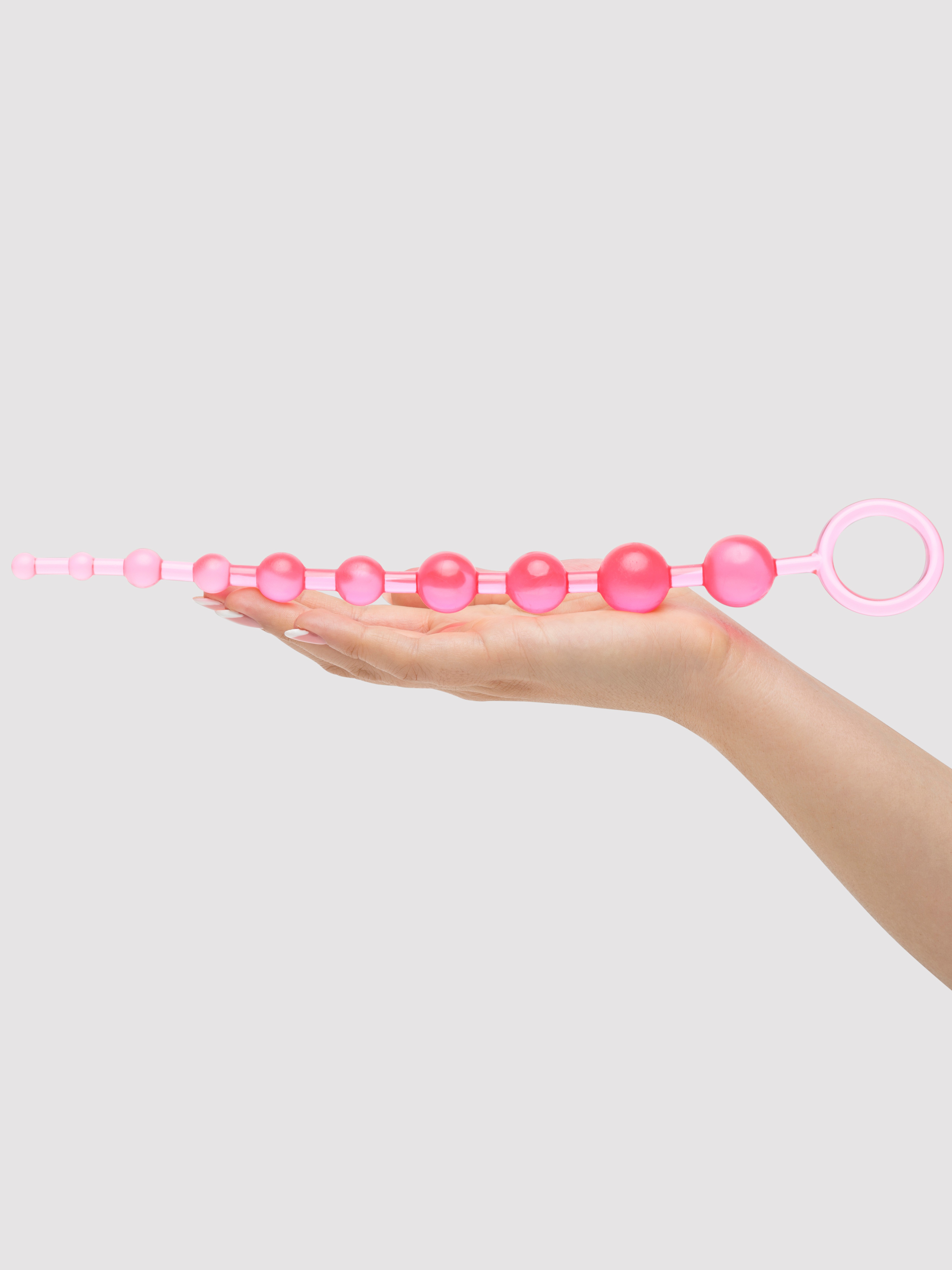 BASICS Anal Beads 10 Inch , Pink, hi-res