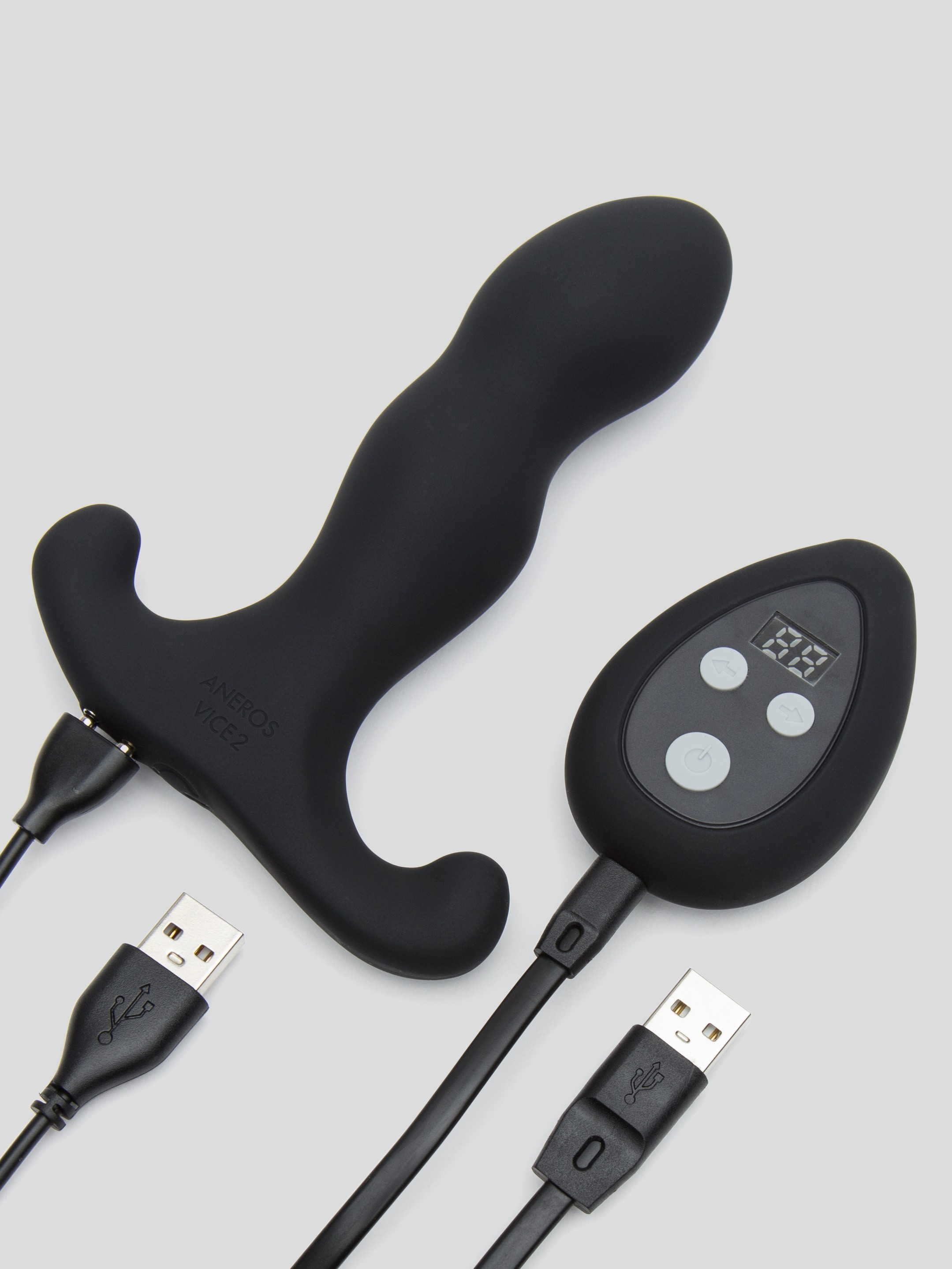 Aneros Vice 2 Silicone Rechargeable Remote Control Prostate Massager, Black, hi-res