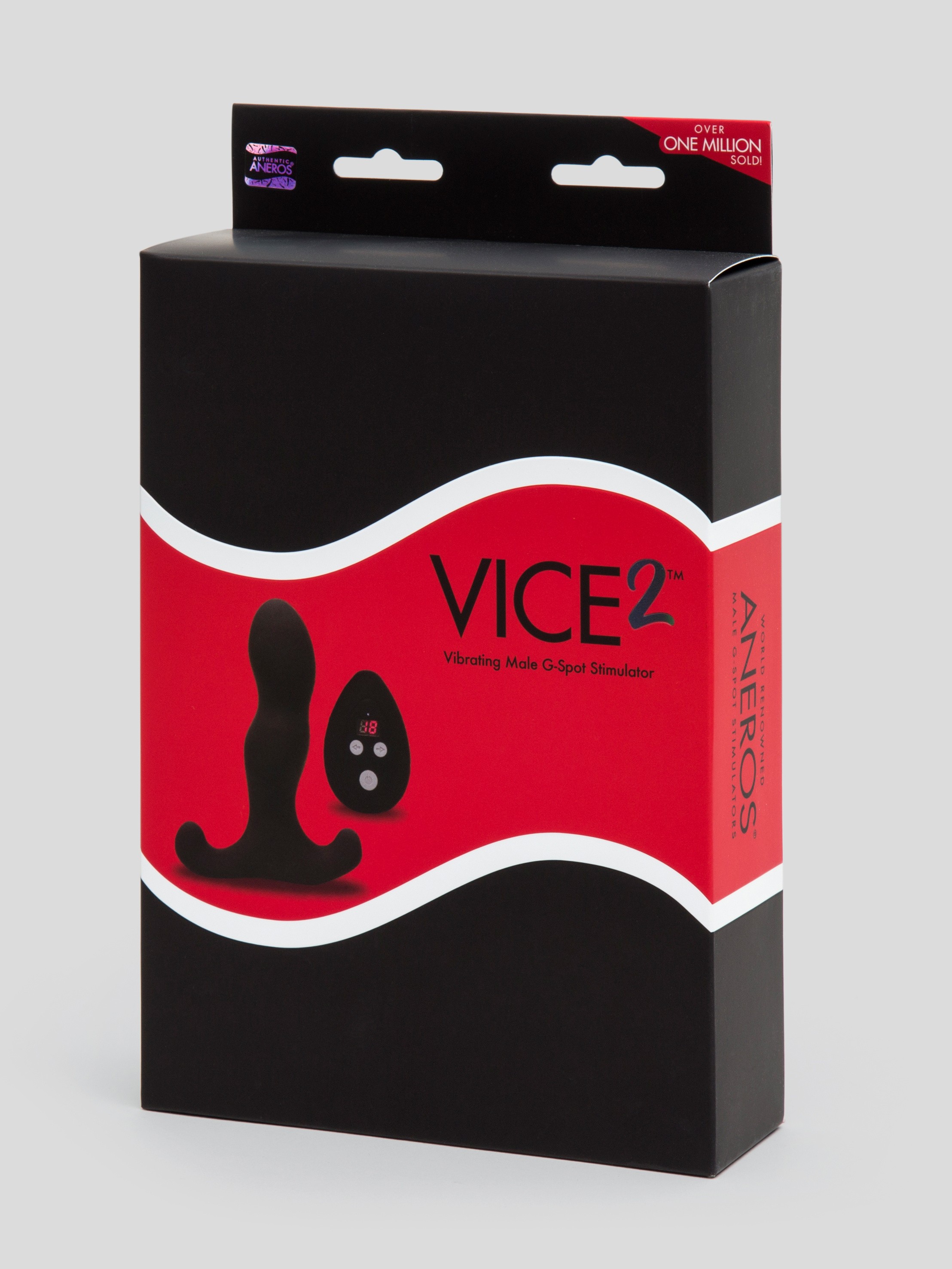 Aneros Vice 2 Silicone Rechargeable Remote Control Prostate Massager, Black, hi-res