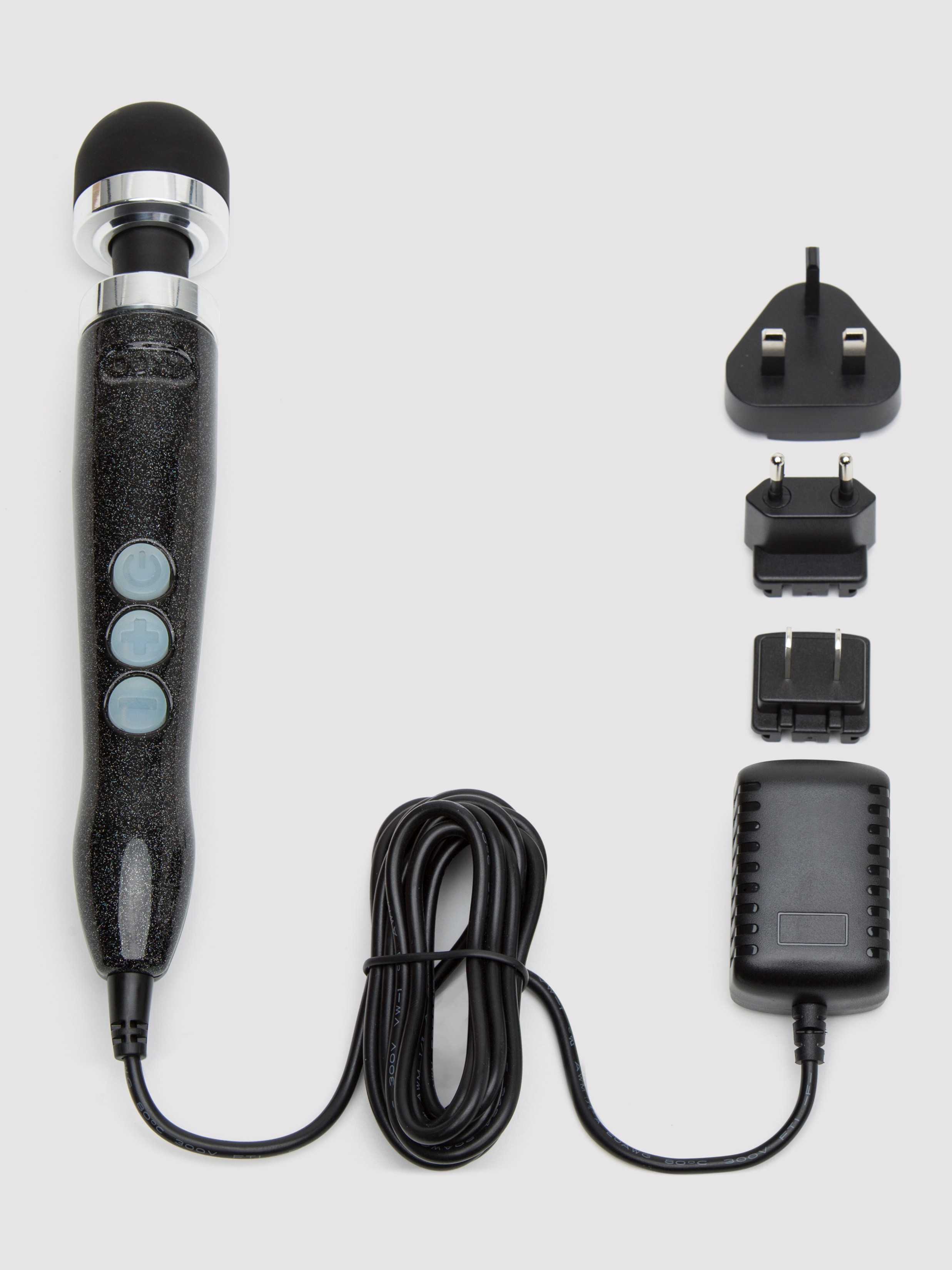 Doxy Number 3 Disco Extra Powerful Travel Massage Wand Vibrator, Black, hi-res