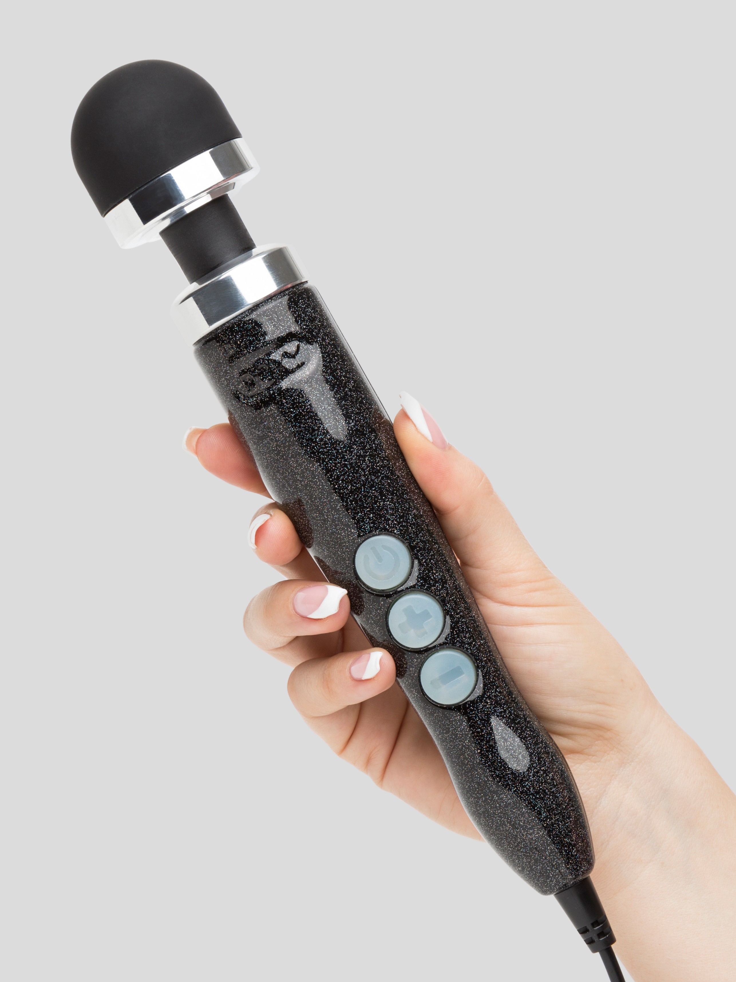 Doxy Number 3 Disco Extra Powerful Travel Massage Wand Vibrator, Black, hi-res