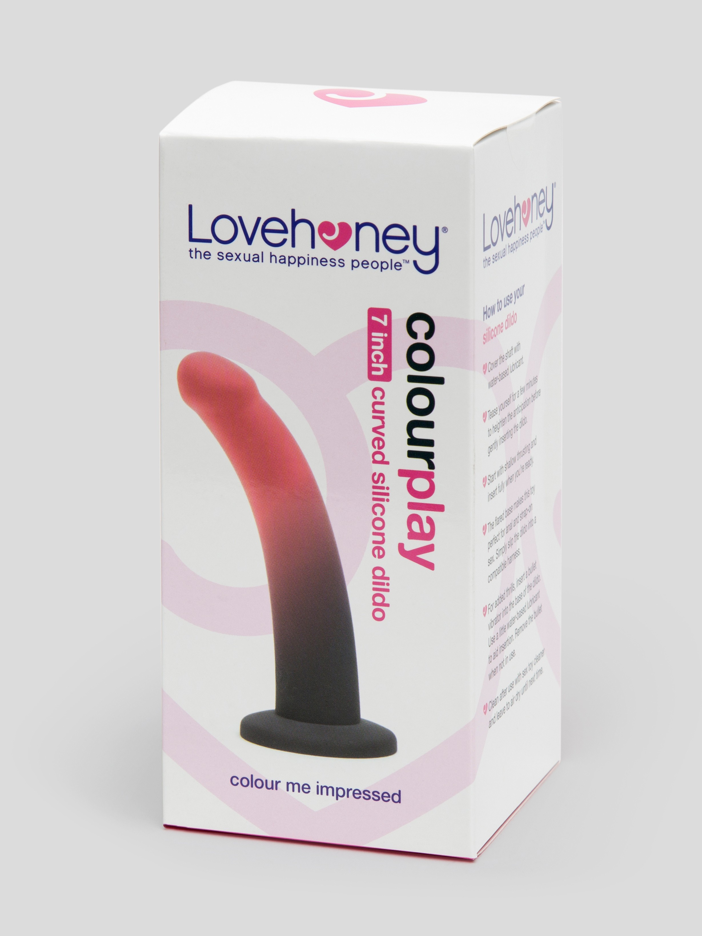 Lovehoney Colourplay Colour-Changing Silicone Dildo 7 Inch, Black, hi-res