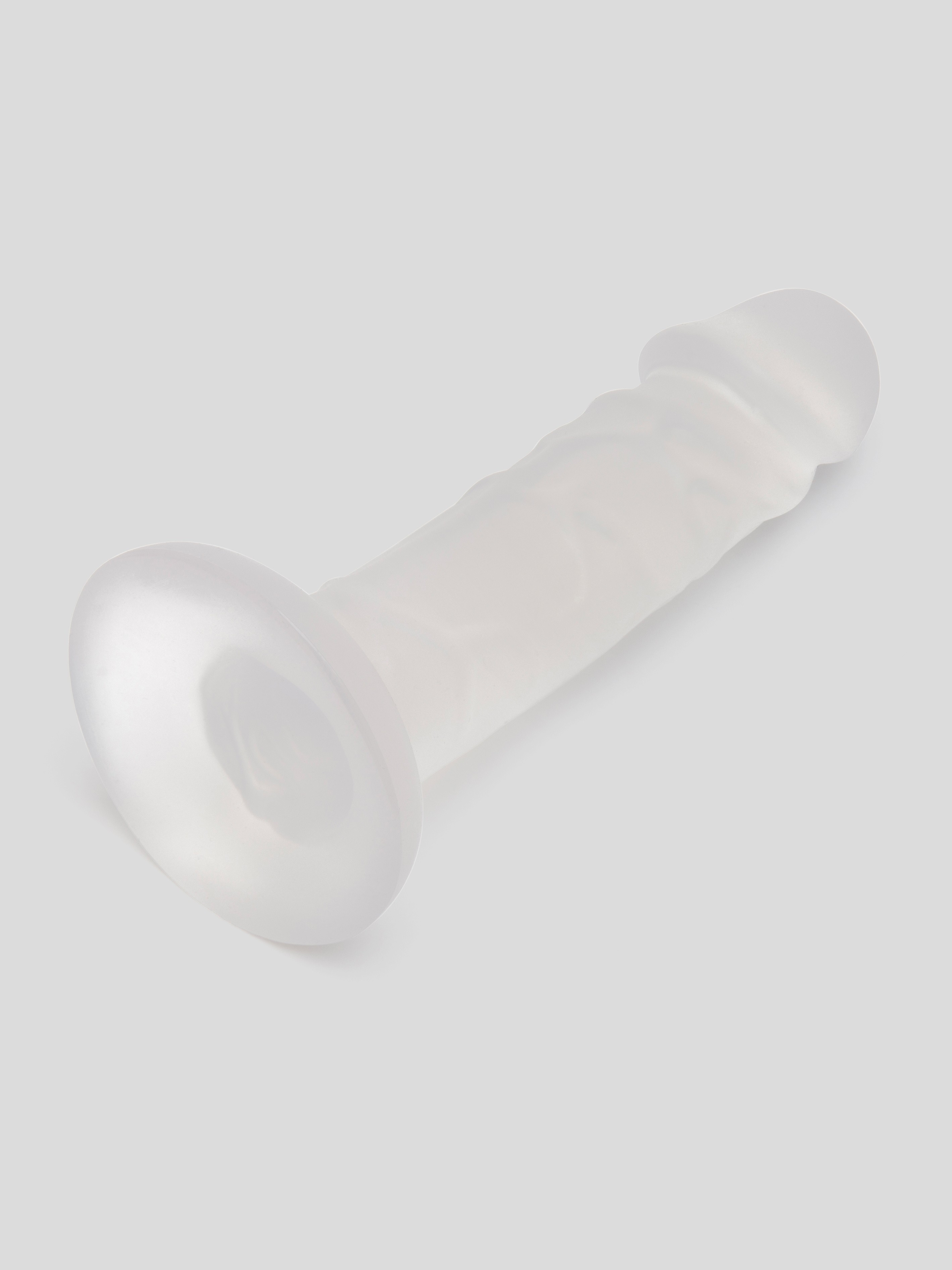 BASICS Clear Suction Cup Dildo 6 Inch, Clear, hi-res