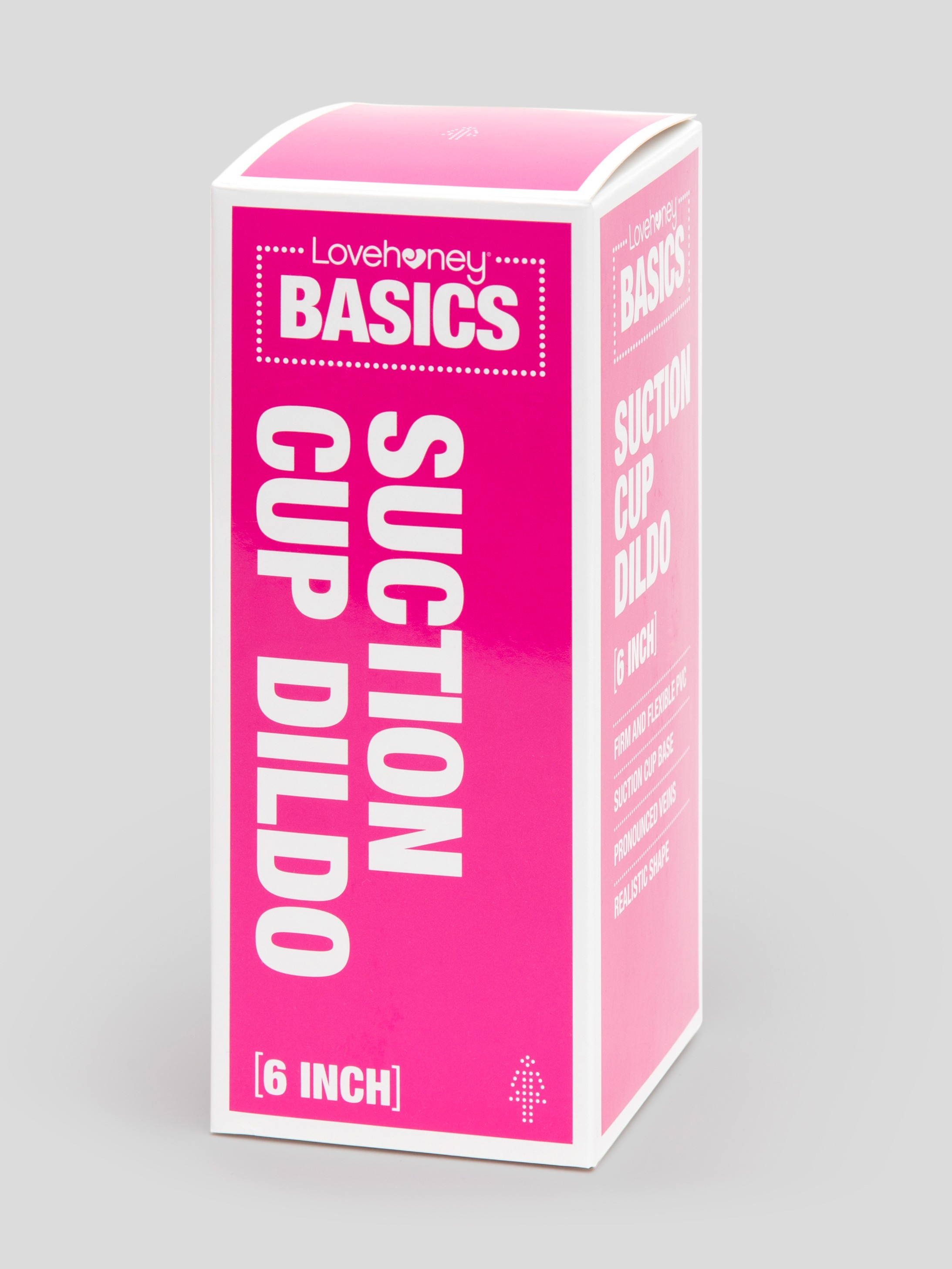 BASICS Clear Suction Cup Dildo 6 Inch, Clear, hi-res