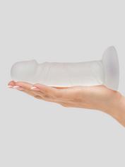 BASICS Clear Suction Cup Dildo 6 Inch, Clear, hi-res