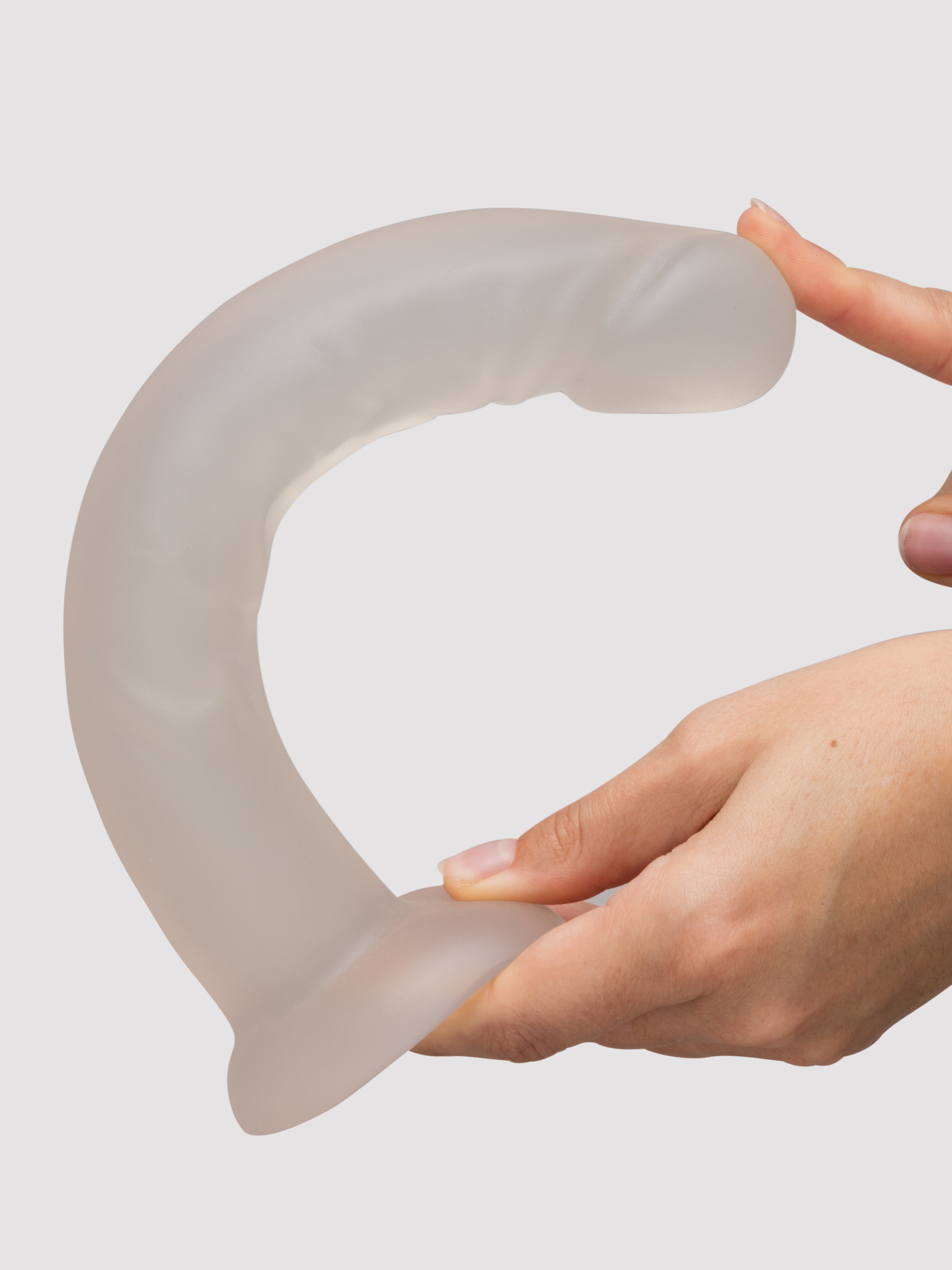 BASICS Clear Suction Cup Dildo 10 Inch, Clear, hi-res