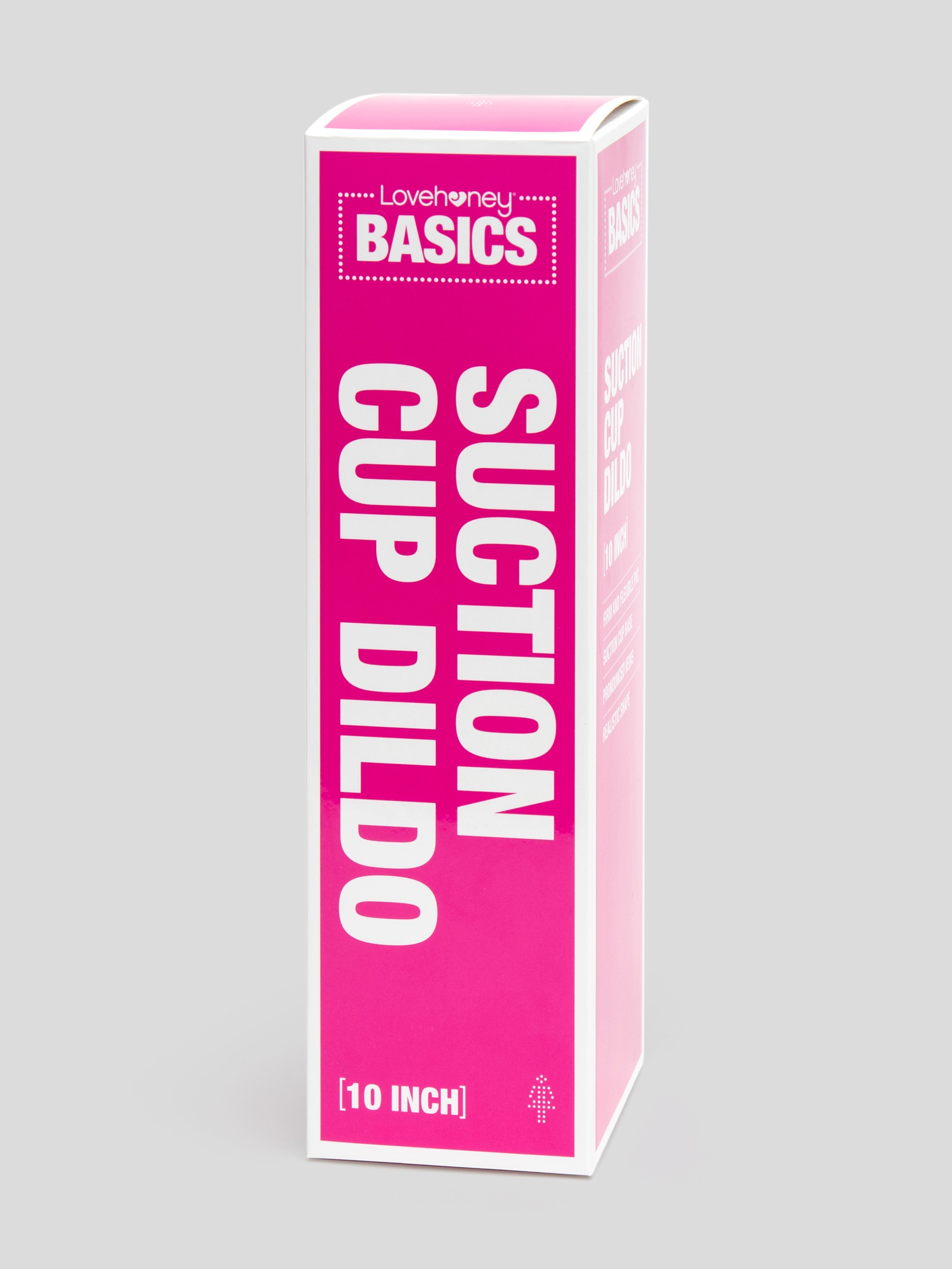 BASICS Clear Suction Cup Dildo 10 Inch, Clear, hi-res