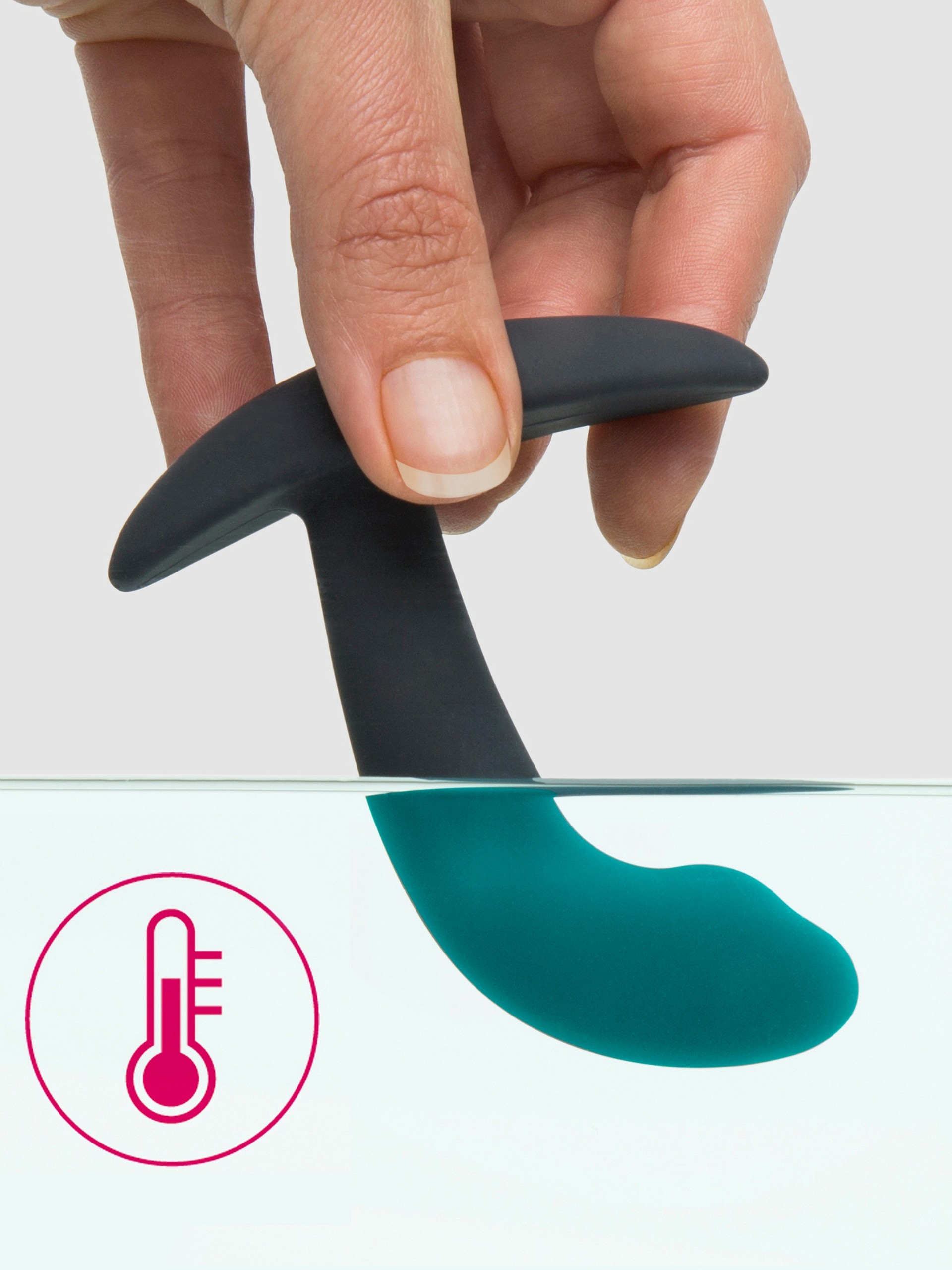 Lovehoney Colourplay Colour-Changing Silicone Butt Plug, Black, hi-res