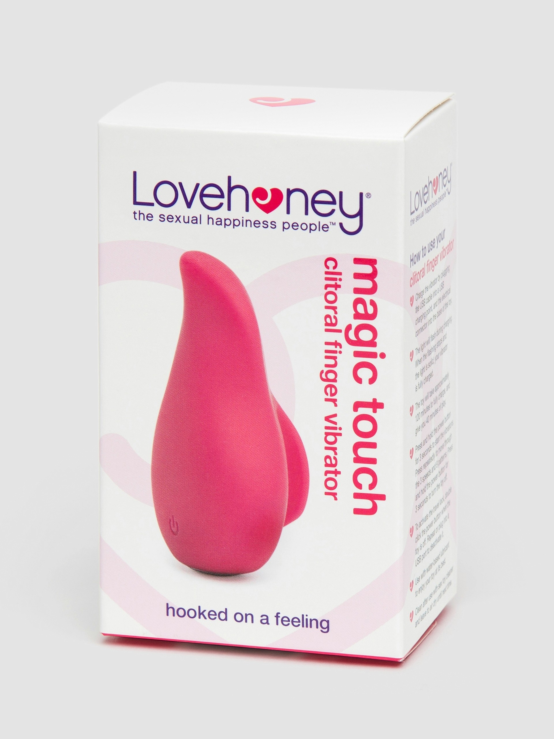 Lovehoney Magic Touch Rechargeable Clitoral Finger Vibrator, Pink, hi-res