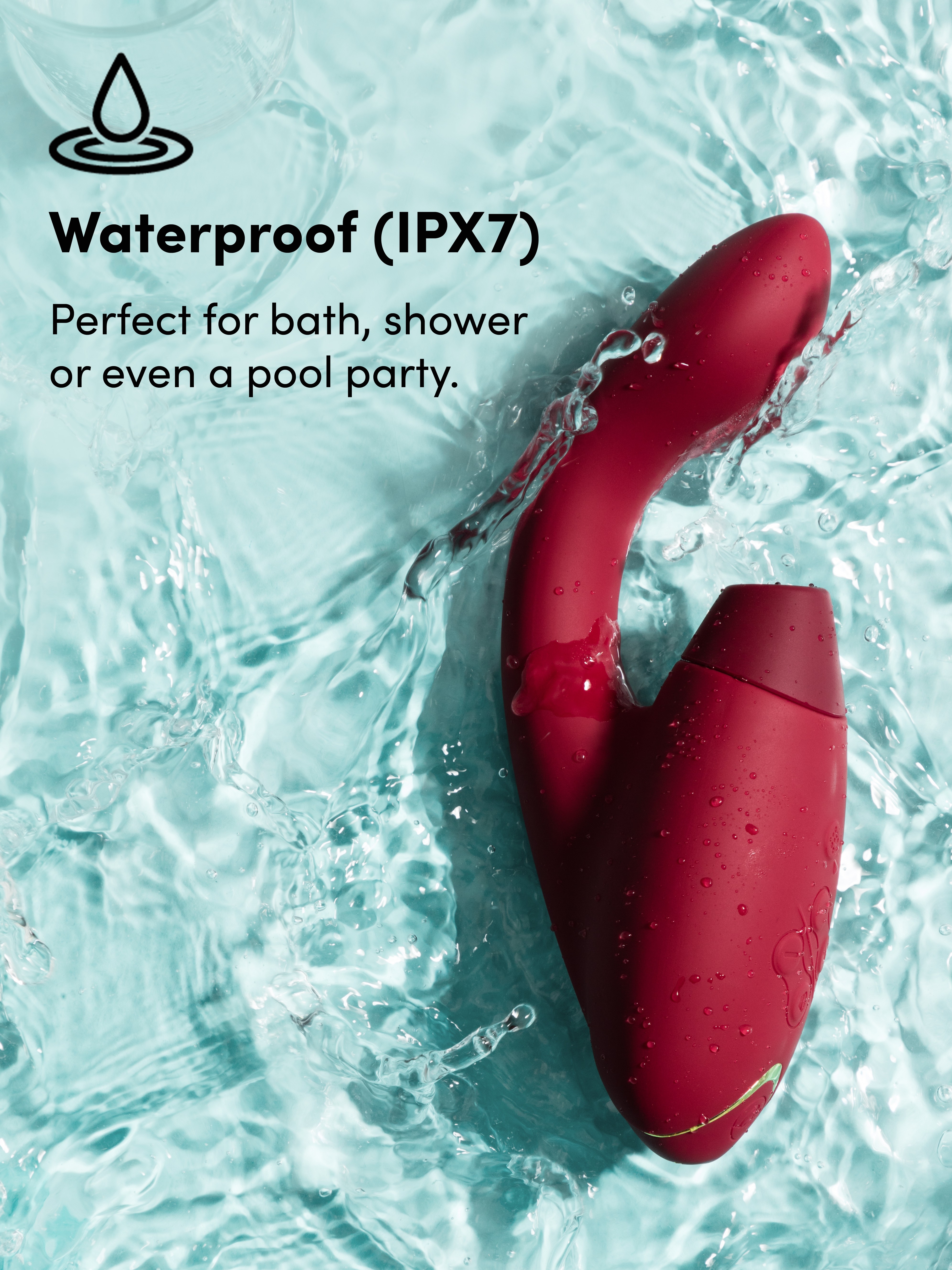 Womanizer Red Duo Rechargeable G-Spot and Clitoral Stimulator, Red, hi-res