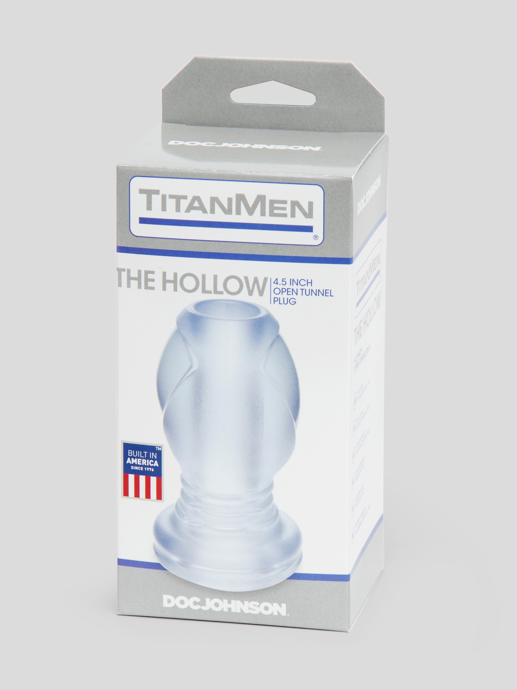 Doc Johnson TitanMen Tunnel Anal Plug 4 Inch, Clear, hi-res