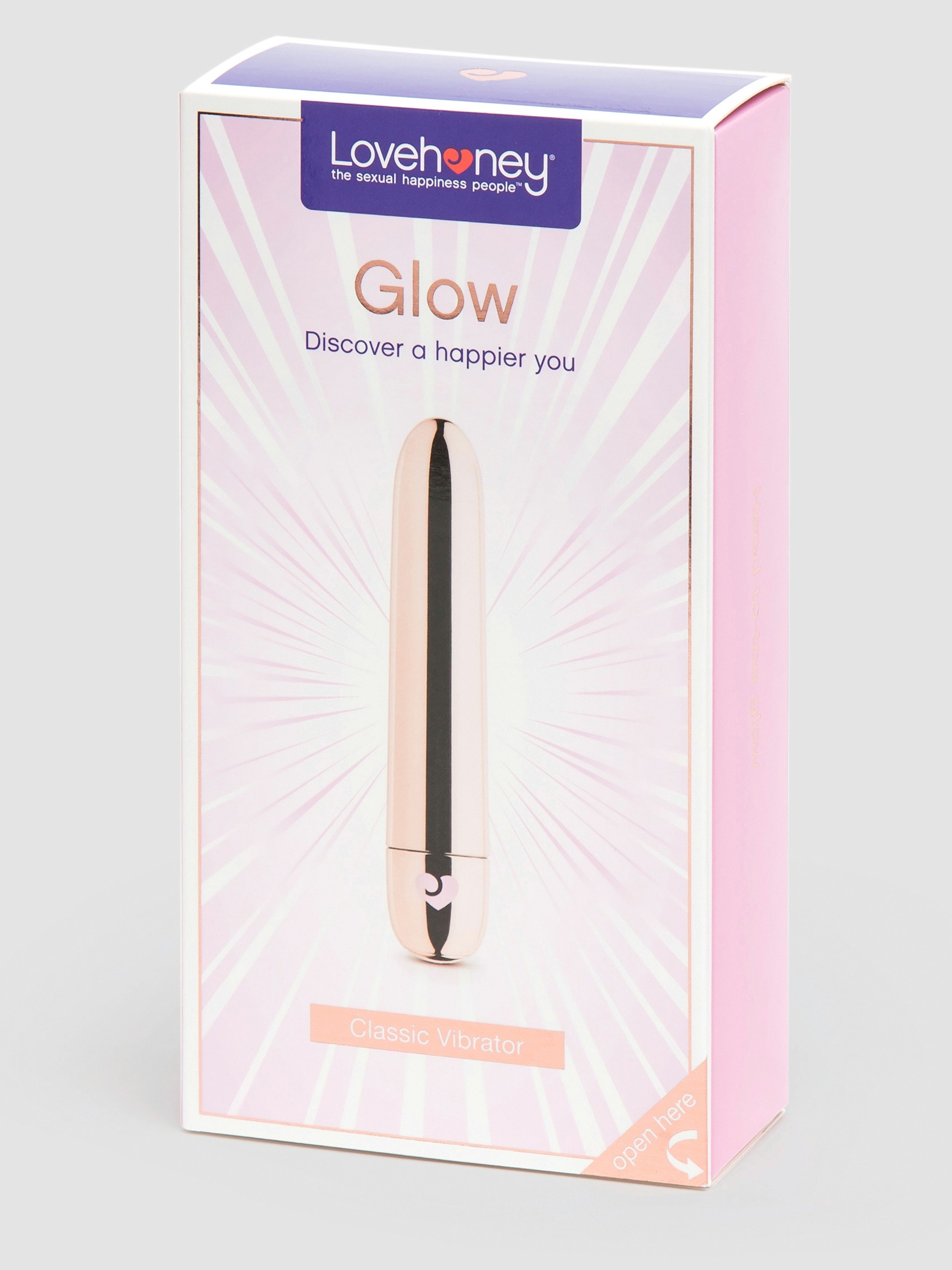 Lovehoney Glow 10 Function Mini Classic Vibrator , Gold, hi-res