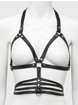 DOMINIX Deluxe Leather Open Cup Harness Bra, Black, hi-res