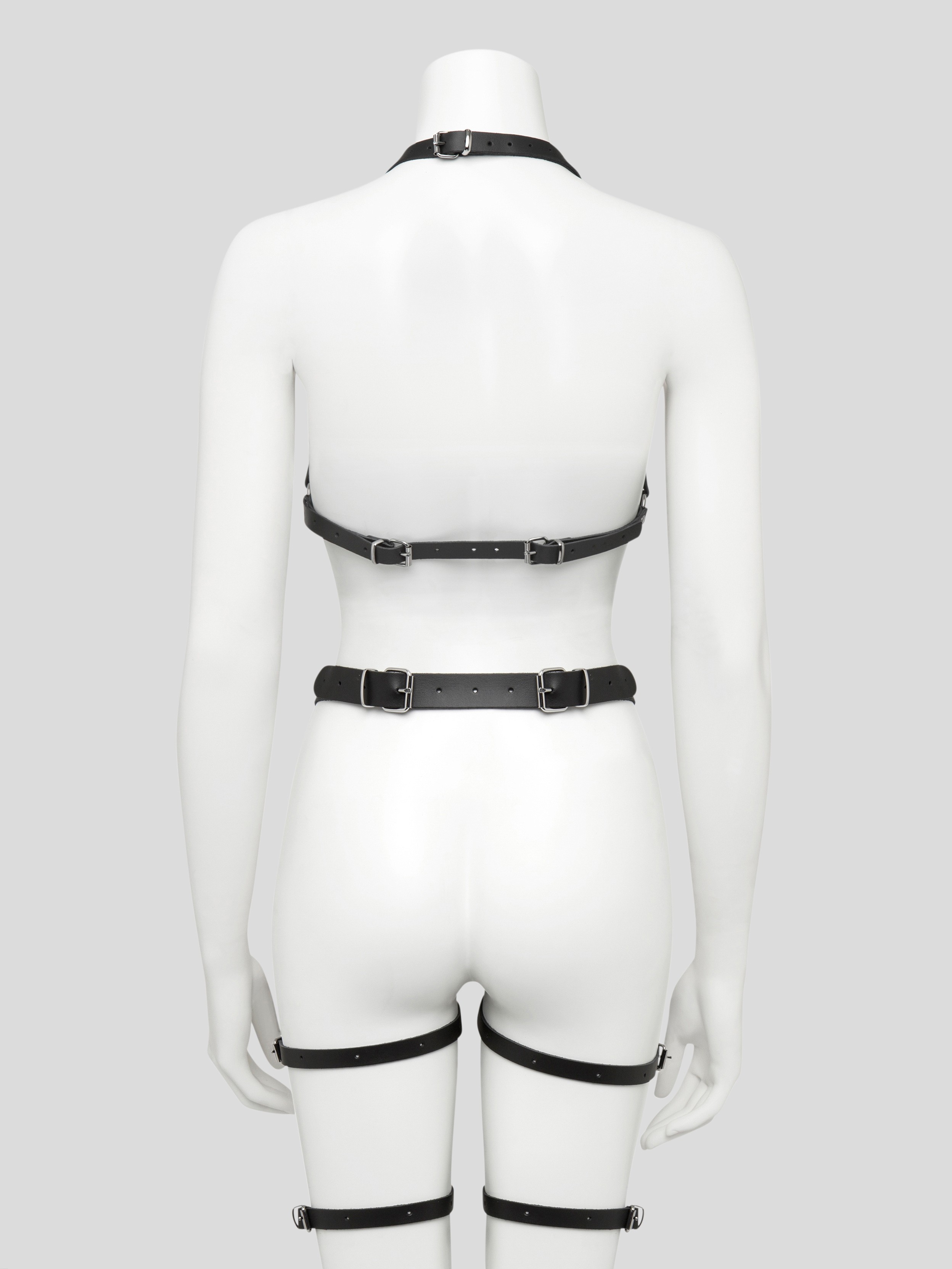 DOMINIX Deluxe Leather Full Body and Leg Harness, Black, hi-res