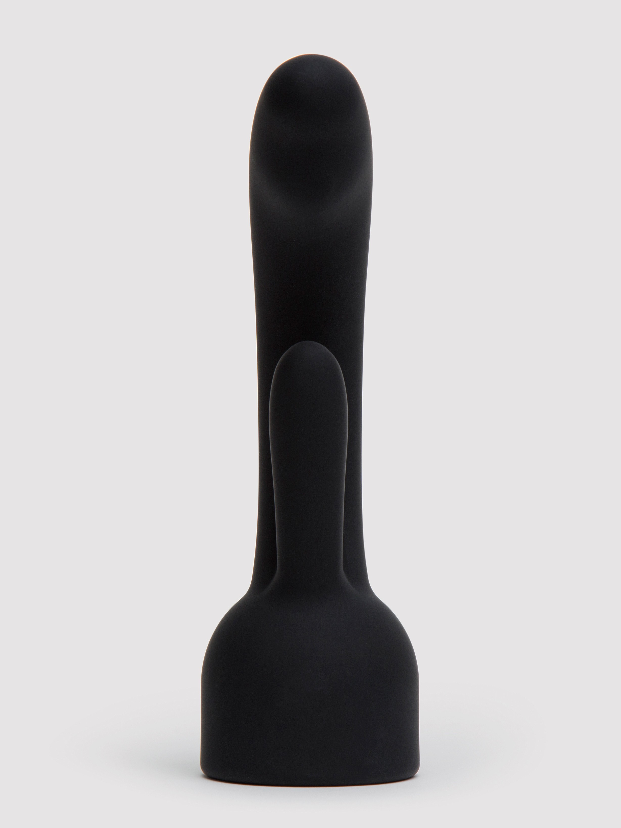 Doxy Number 3 Black Silicone Rabbit Wand Attachment , Black, hi-res