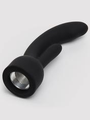 Doxy Number 3 Black Silicone Rabbit Wand Attachment , Black, hi-res