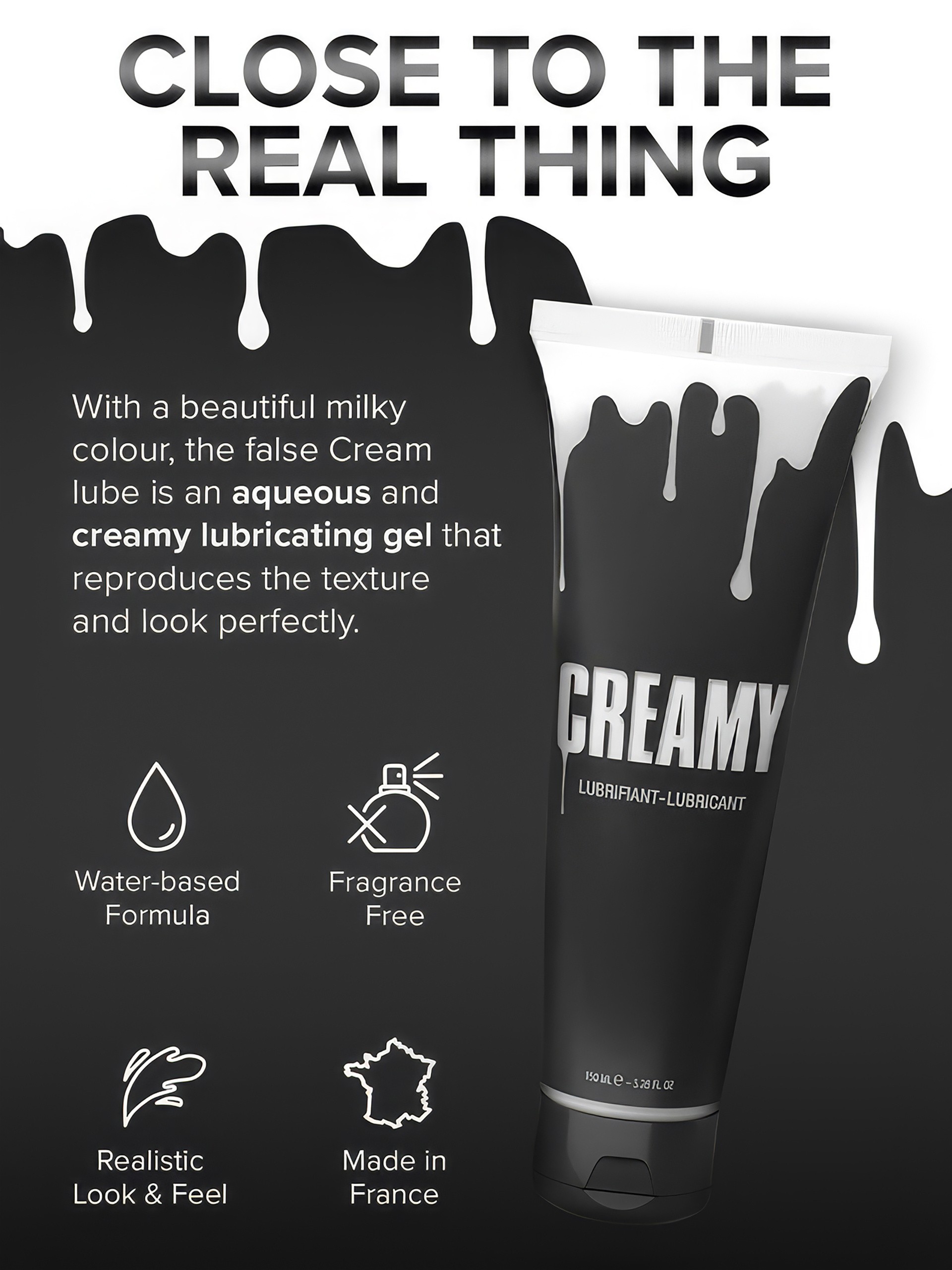 CREAMY Cum-Style Unscented Water-Based Lubricant 250ml, , hi-res