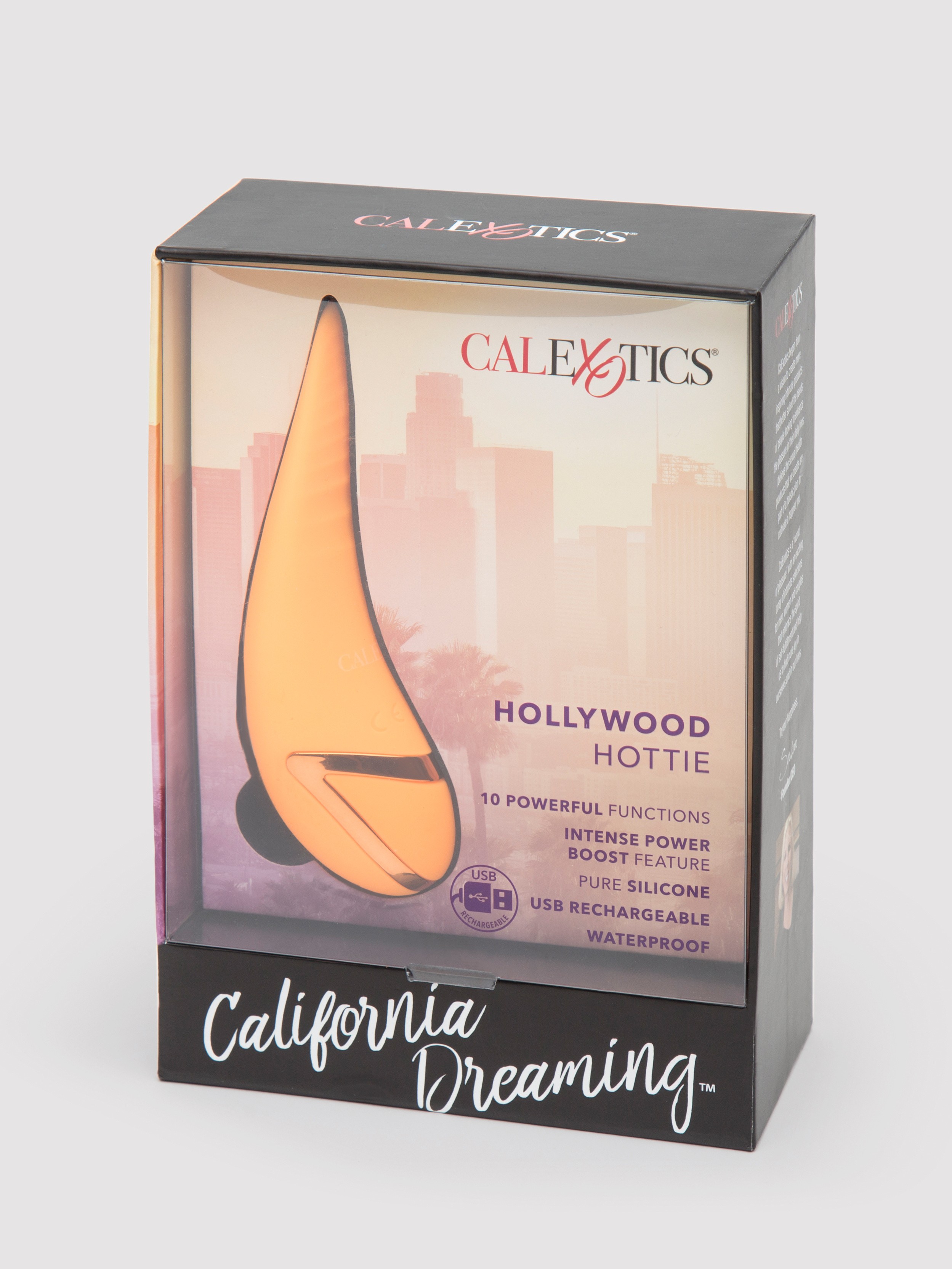 California Dreaming Hollywood Rechargeable Clitoral Vibrator, Yellow, hi-res