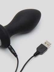 Plug Anal Vibrador de Silicona Recargable 7,5 cm Power Gem , Negro , hi-res