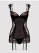 Lovehoney Treasure Me Purple Plunge Chemise Set, Black, hi-res