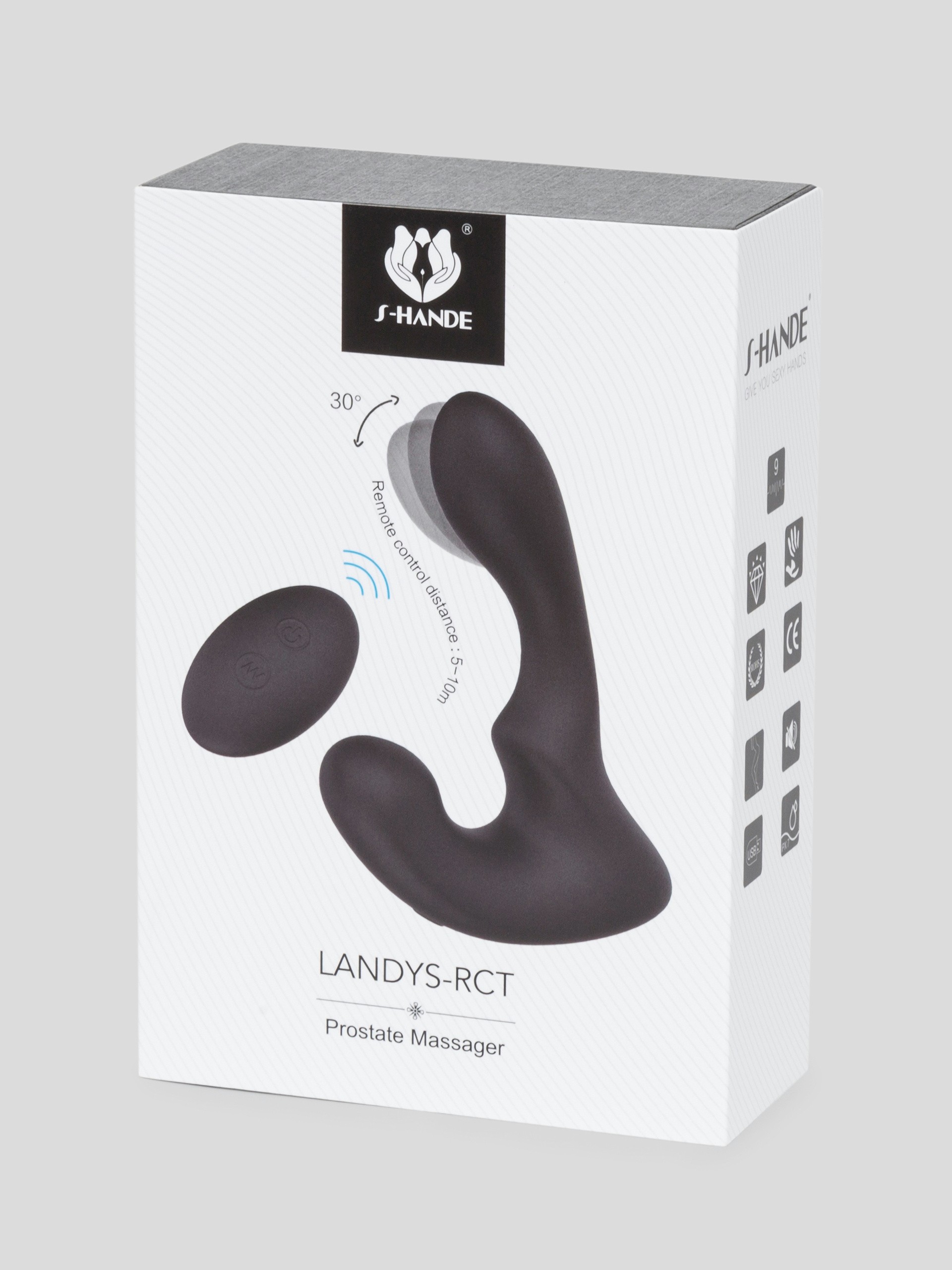 Remote Control Stroking Vibrating Prostate Massager, Black, hi-res