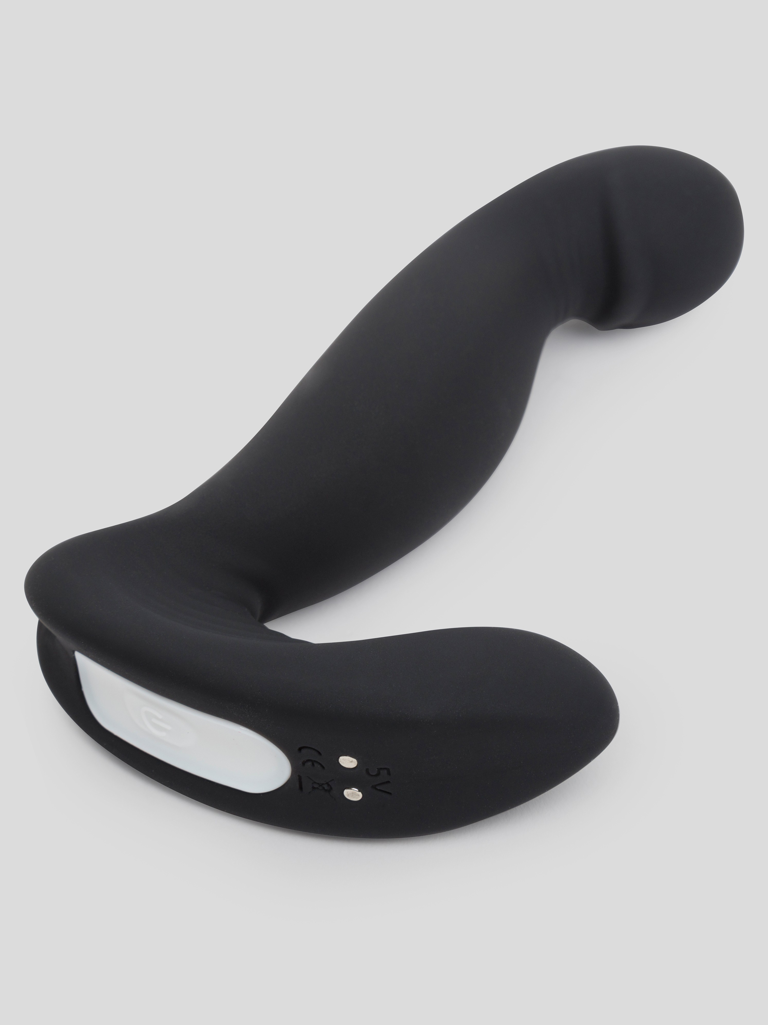 Rotating Rechargeable Vibrating Prostate Massager, Black, hi-res