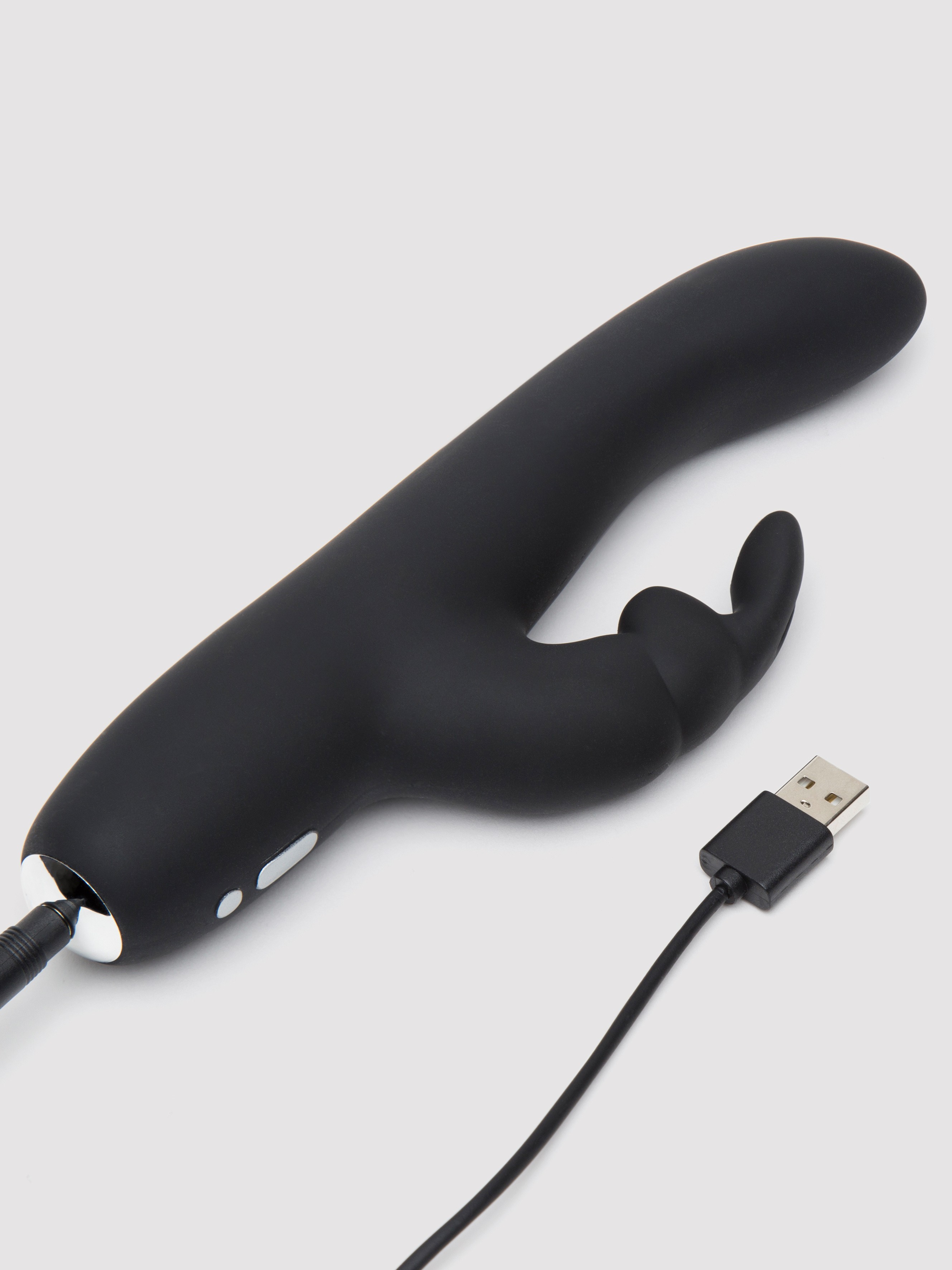 Fifty Shades of Grey Greedy Girl Slimline Rabbit Vibrator, Black, hi-res