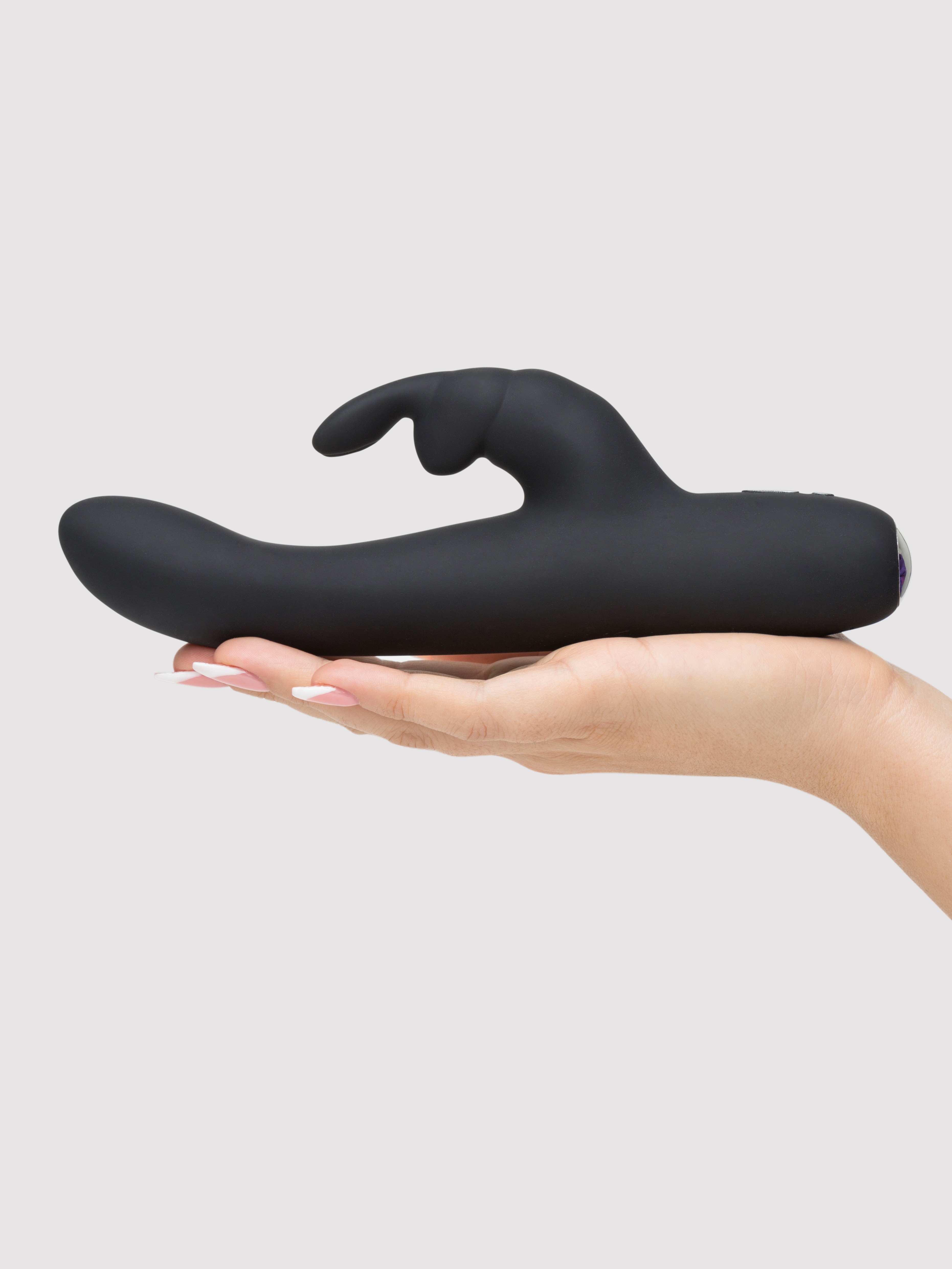 Fifty Shades of Grey Greedy Girl Slimline Rabbit Vibrator, Black, hi-res