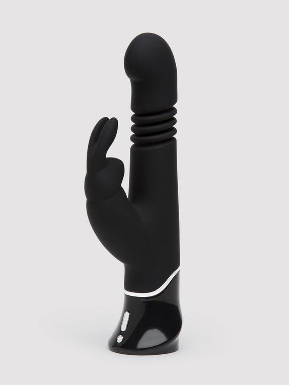 Fifty Shades of Grey Greedy Girl Rechargeable Thrusting Rabbit Vibrator, Black, hi-res