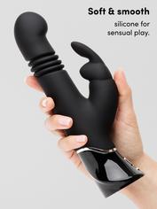 Fifty Shades of Grey Greedy Girl Rechargeable Thrusting Rabbit Vibrator, Black, hi-res