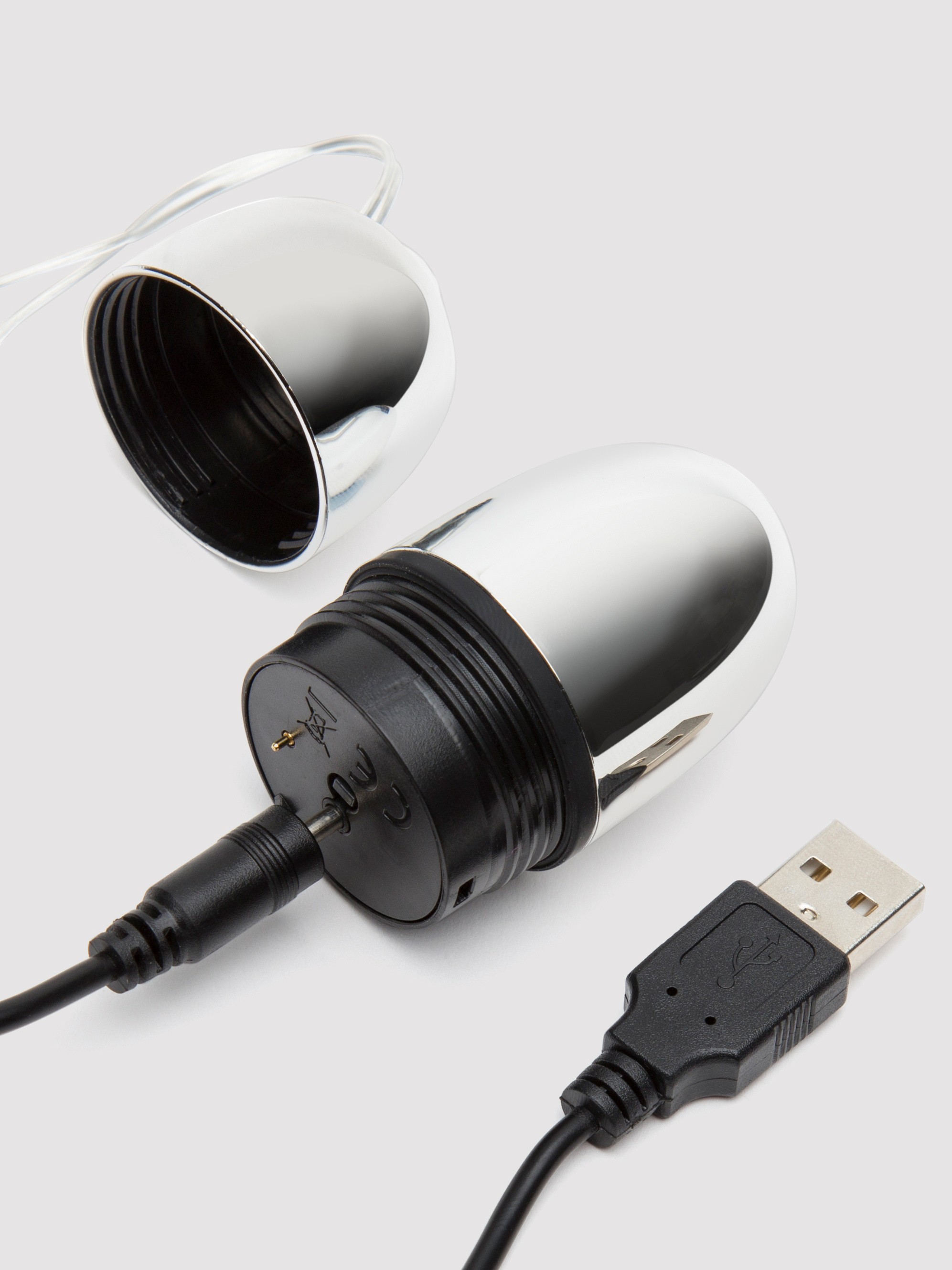 Fifty Shades of Grey Relentless Vibrations Remote Love Egg, Silver, hi-res