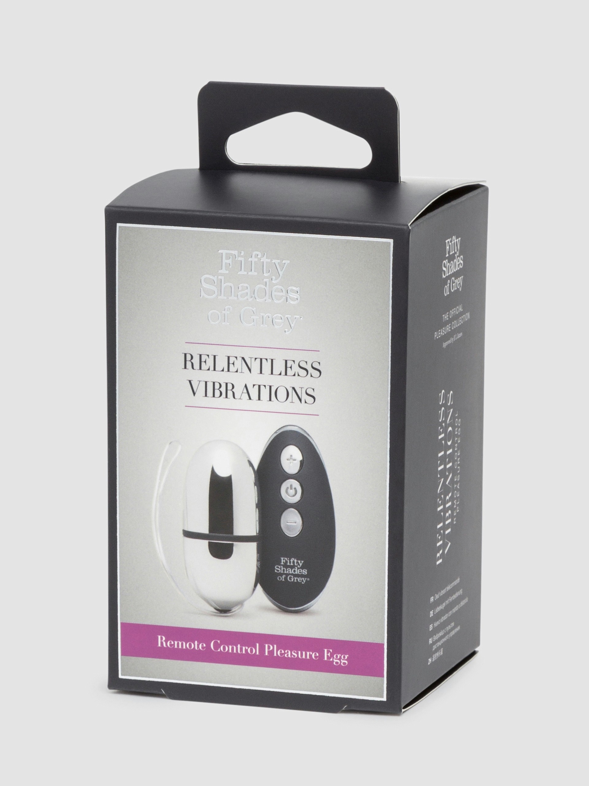 Fifty Shades of Grey Relentless Vibrations Remote Love Egg, Silver, hi-res