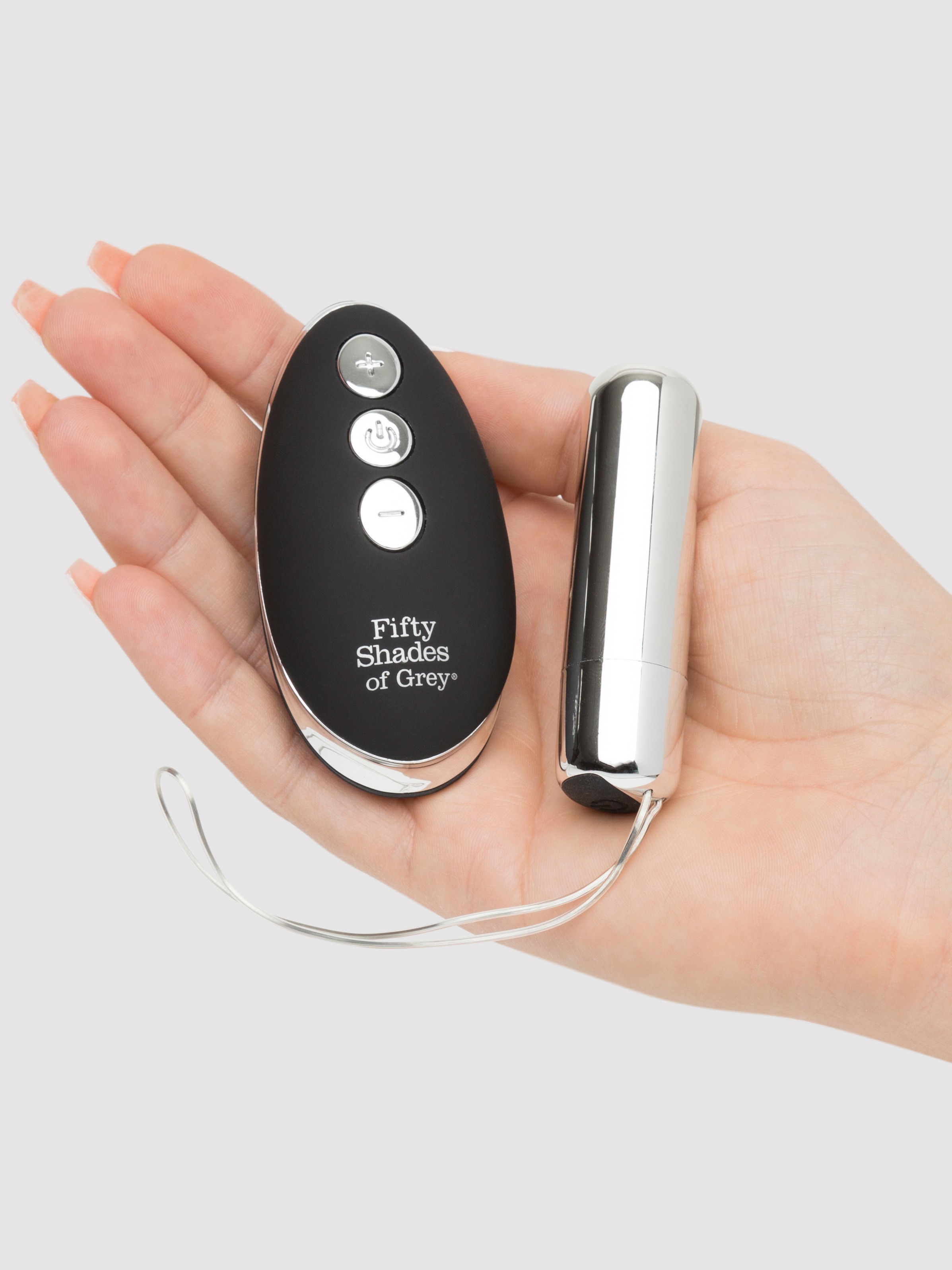 Fifty Shades of Grey Relentless Vibrations Remote Bullet Vibrator, Black, hi-res