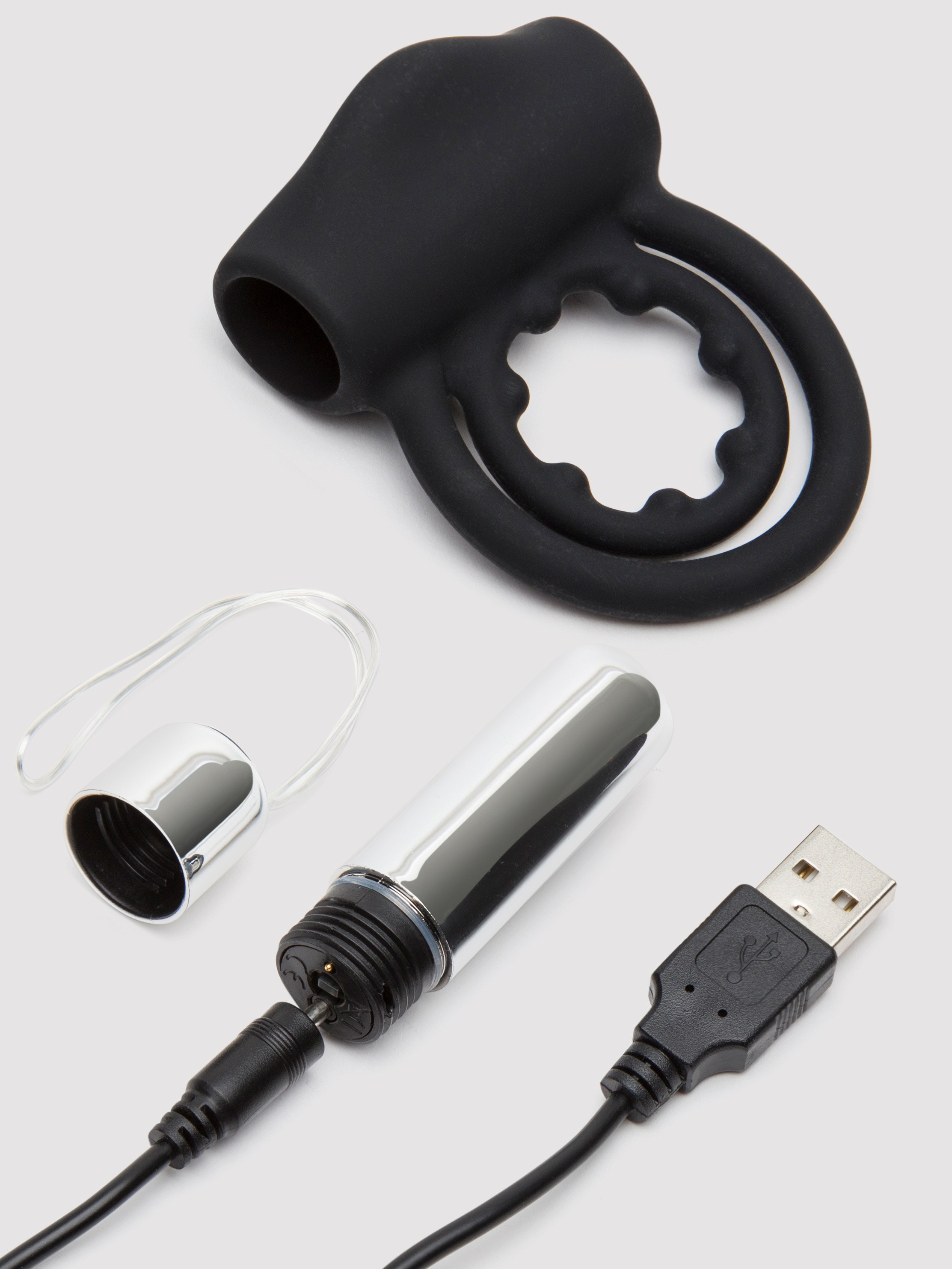 Fifty Shades of Grey Relentless Vibrations Remote Love Ring, Black, hi-res