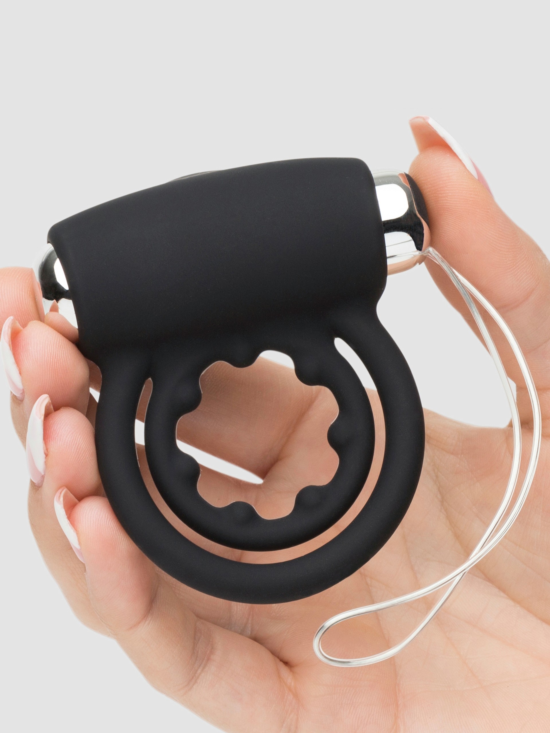 Fifty Shades of Grey Relentless Vibrations Remote Love Ring, Black, hi-res