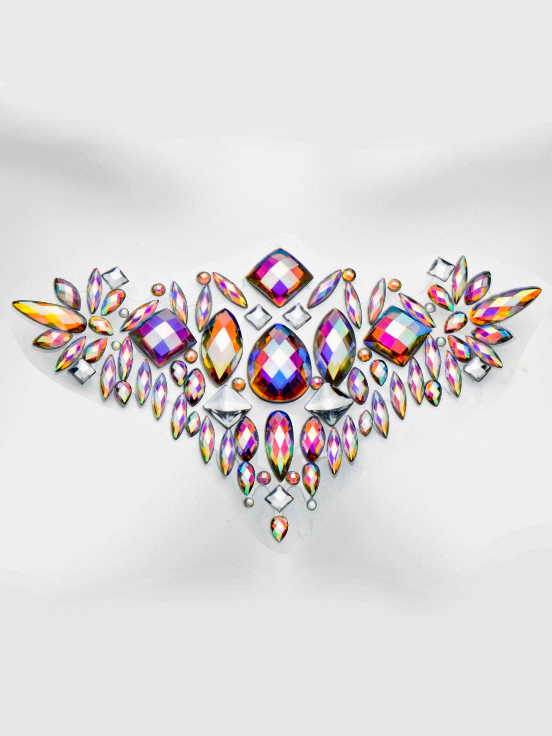 Leg Avenue Iridescent Self-Adhesive Body Jewel Sticker, Rainbow, hi-res