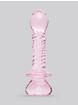 Lovehoney Heart Twist Textured Sensual Glass Anal Prober 5 Inch, Pink, hi-res