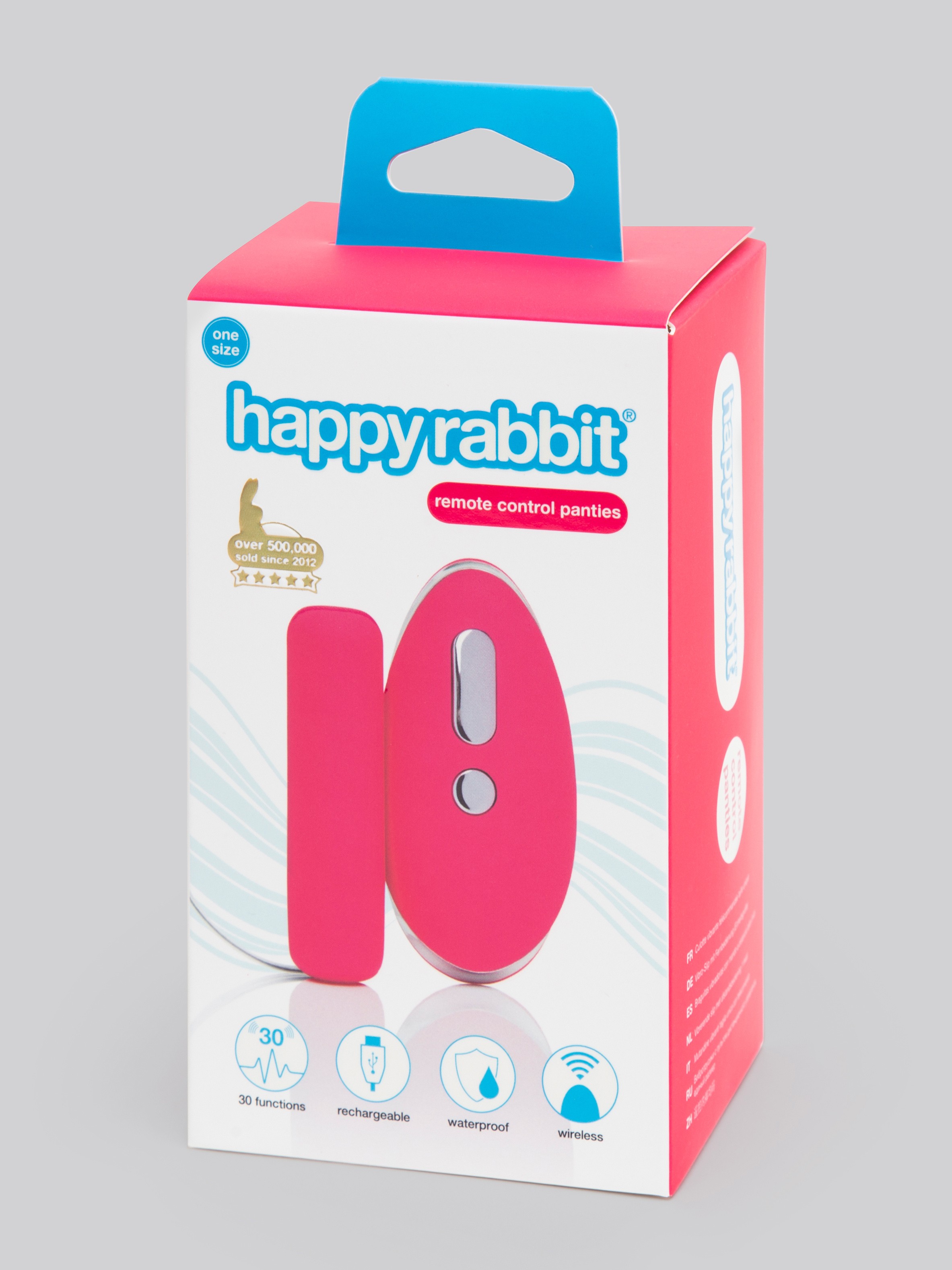 Happy Rabbit One Size Rechargeable Remote Control Knicker Vibrator , Pink, hi-res