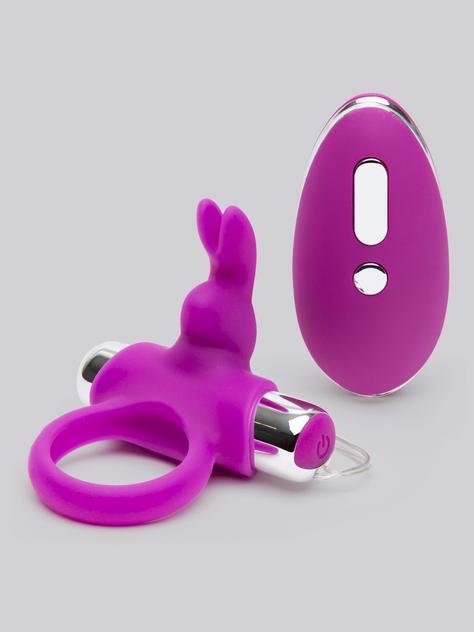Happy Rabbit Remote Control Cock Ring, Purple, hi-res