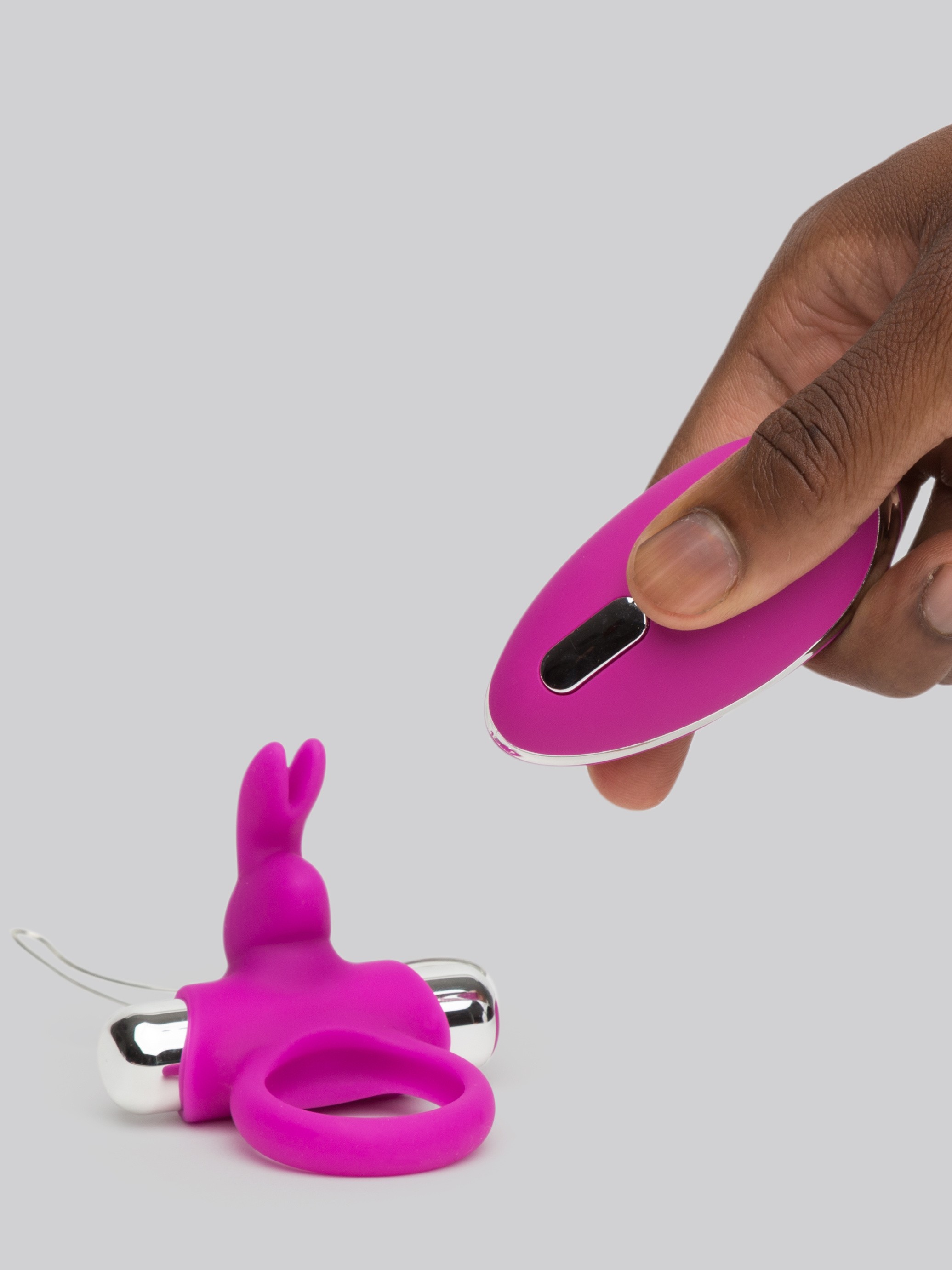 Happy Rabbit Remote Control Cock Ring, Purple, hi-res