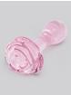 Petit plug anal verre sculpté rose Full Bloom 9 cm, Lovehoney, Rose, hi-res