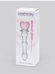 Crystal Heart Wavy Glass Dildo 6 Inch, Clear, hi-res