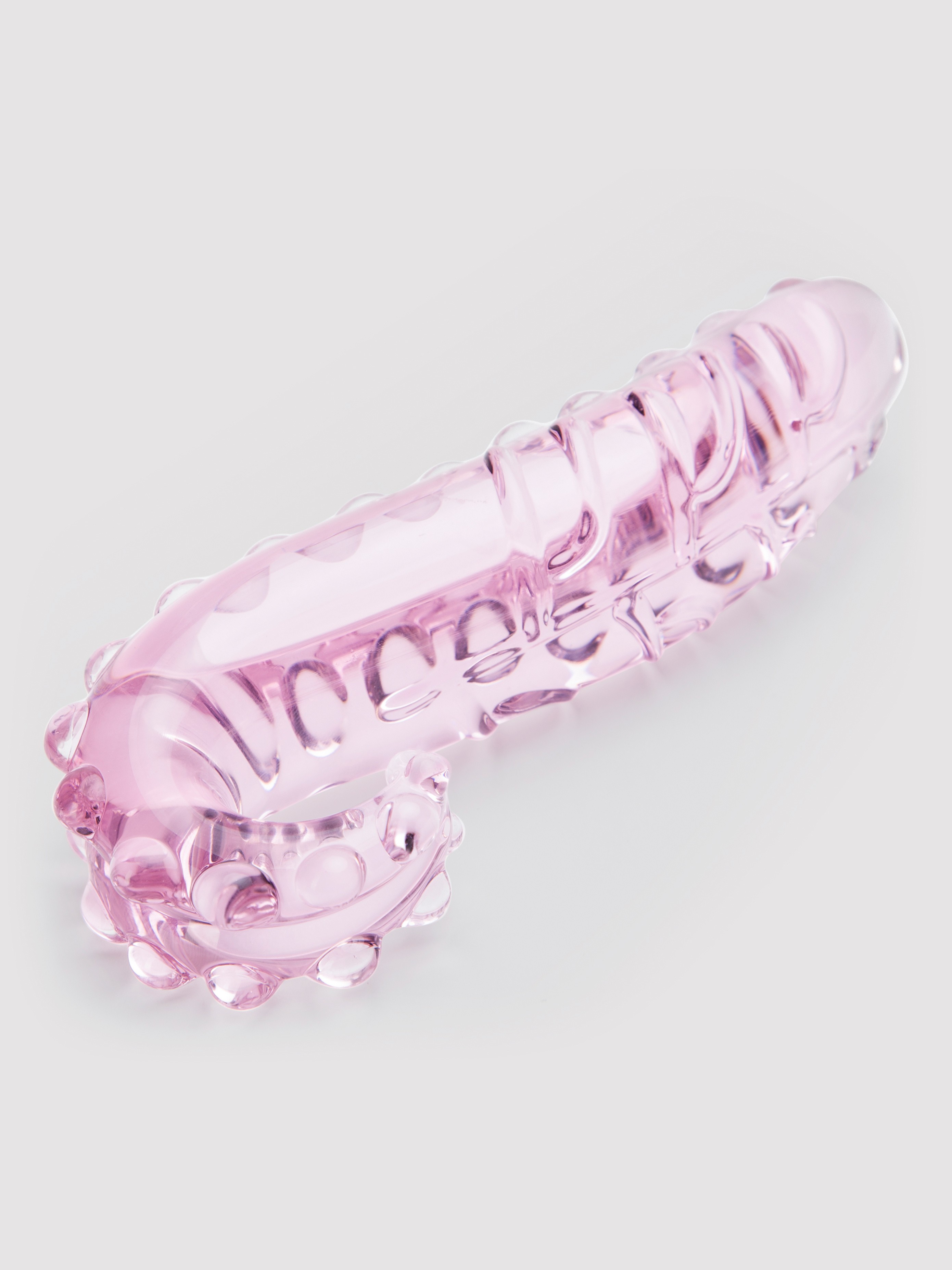 Lovehoney Tentacle Textured Sensual Glass Dildo, Pink, hi-res