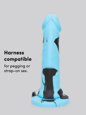 Lifelike Lover Luxe Realistic Multicoloured Silicone Dildo 7 Inch, Blue, hi-res