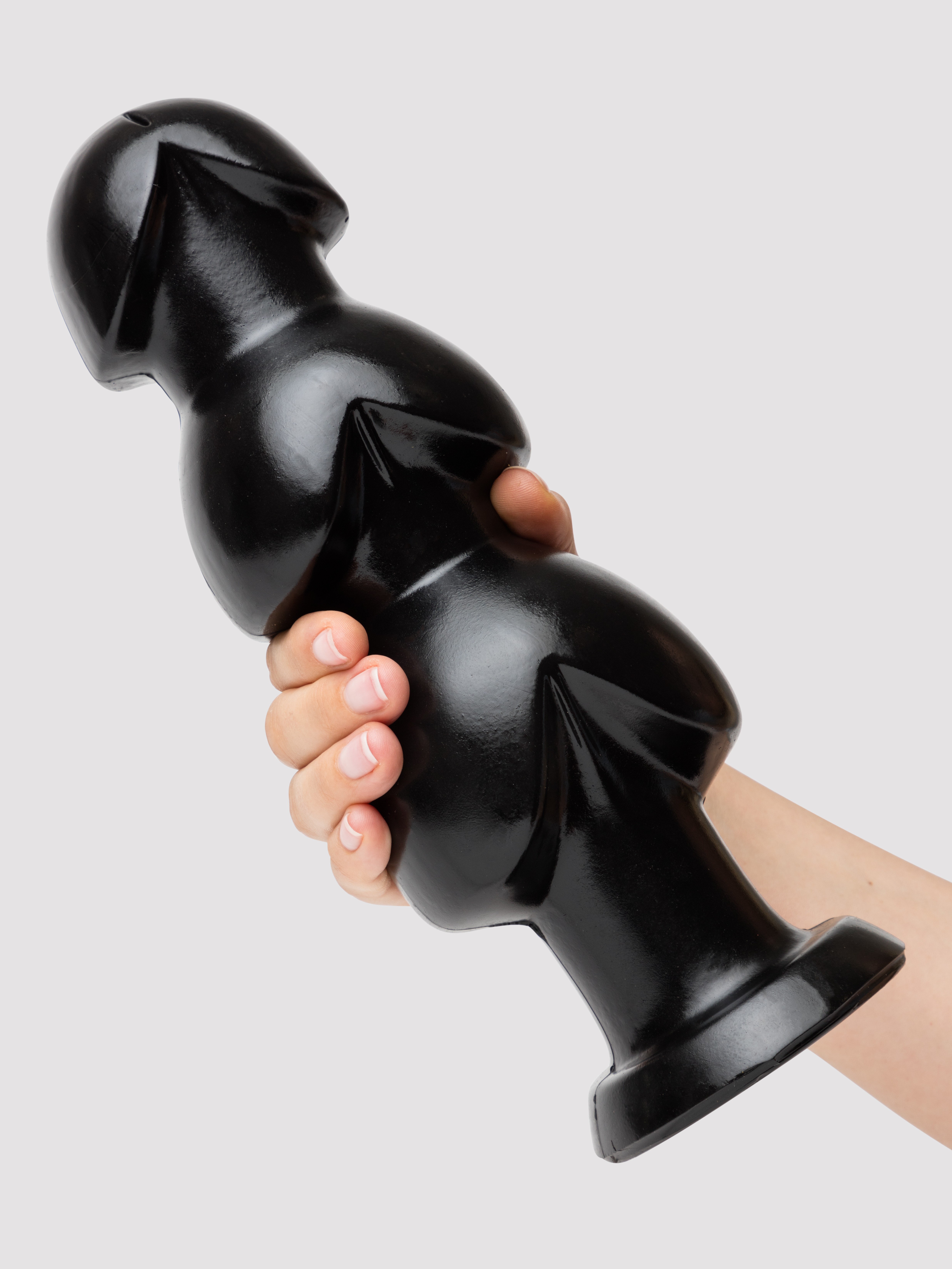 WAD 3 Bangs for Your Butt Large Anal Dildo 10.5 Inch, Black, hi-res