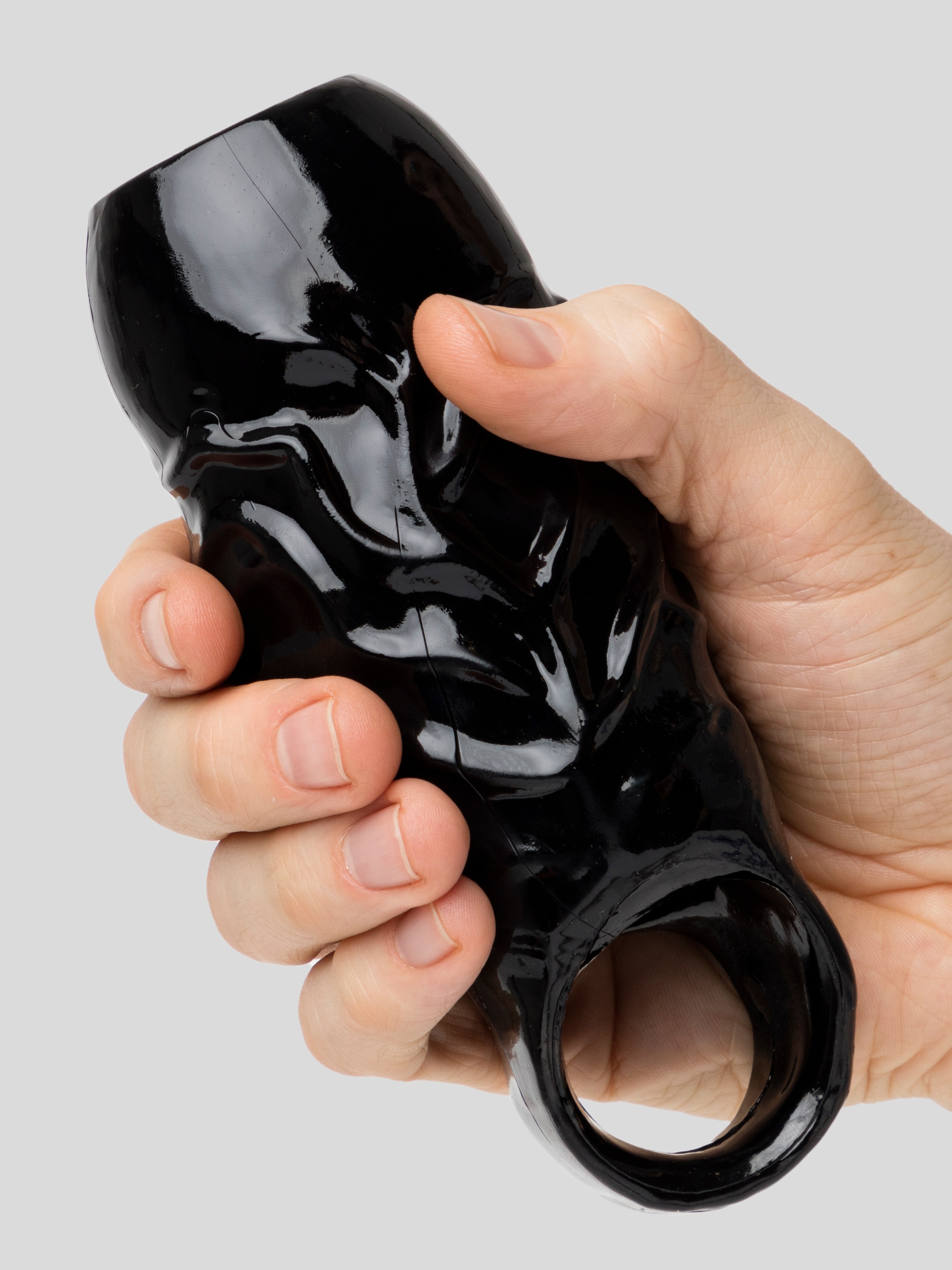 WAD Open Ended Extra Girthy Penis Extender, Black, hi-res