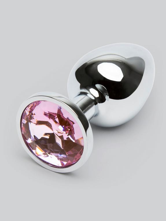 Plug anal métal base cristal 6 cm, Lovehoney, Rose, hi-res