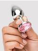 Lovehoney Silver Jewelled Metal Butt Plug 2.5 Inch, Pink, hi-res